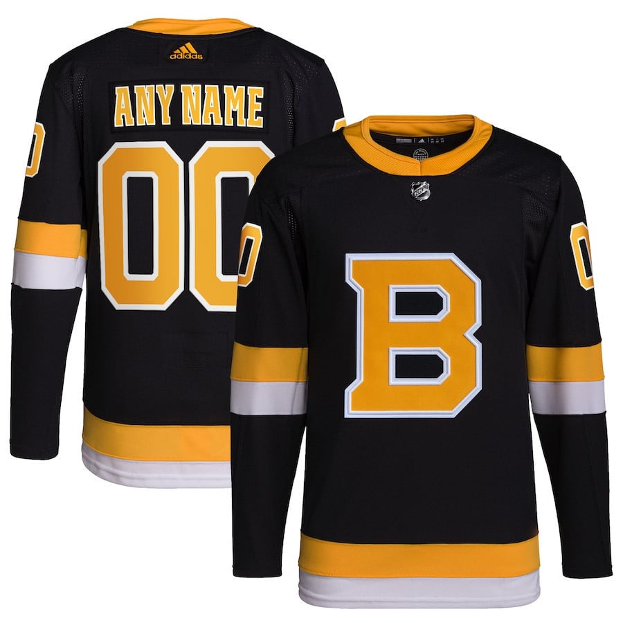 Boston Bruins Alternate Primegreen Custom Hockey Jersey - Men, Black - JS331 