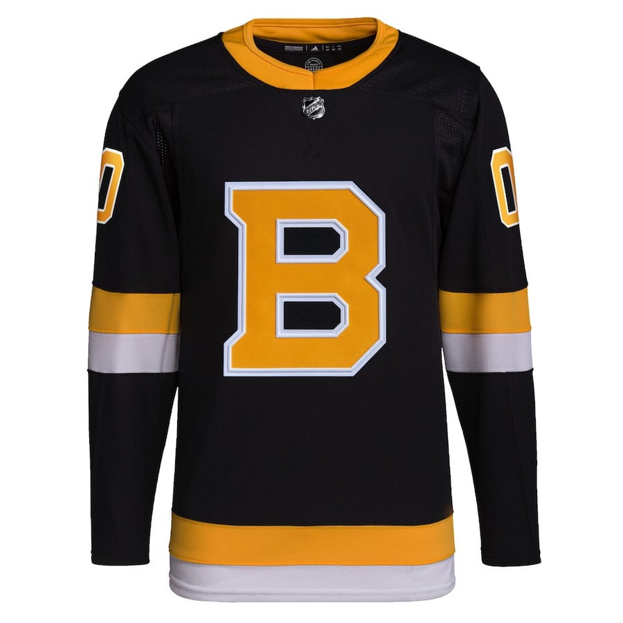 Alternative view of Boston Bruins Alternate Primegreen Custom Hockey Jersey - Men, Black - JS331 