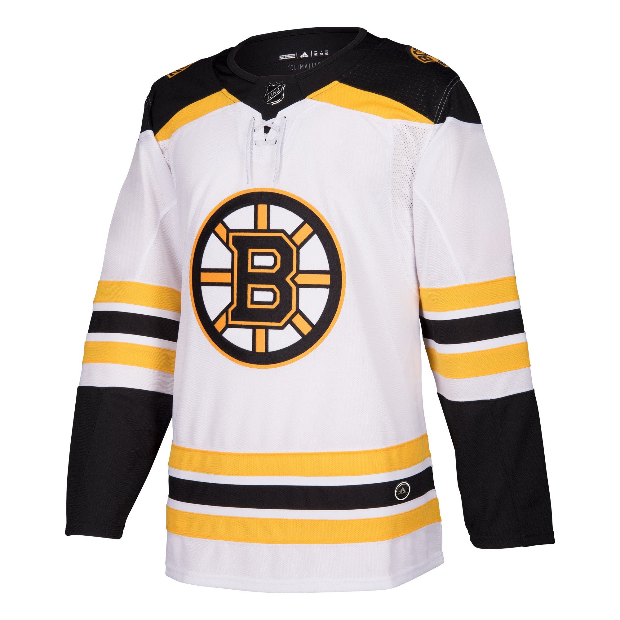 Alternative view of Boston Bruins Away Blank Hockey Jersey - Men, White - JS240 