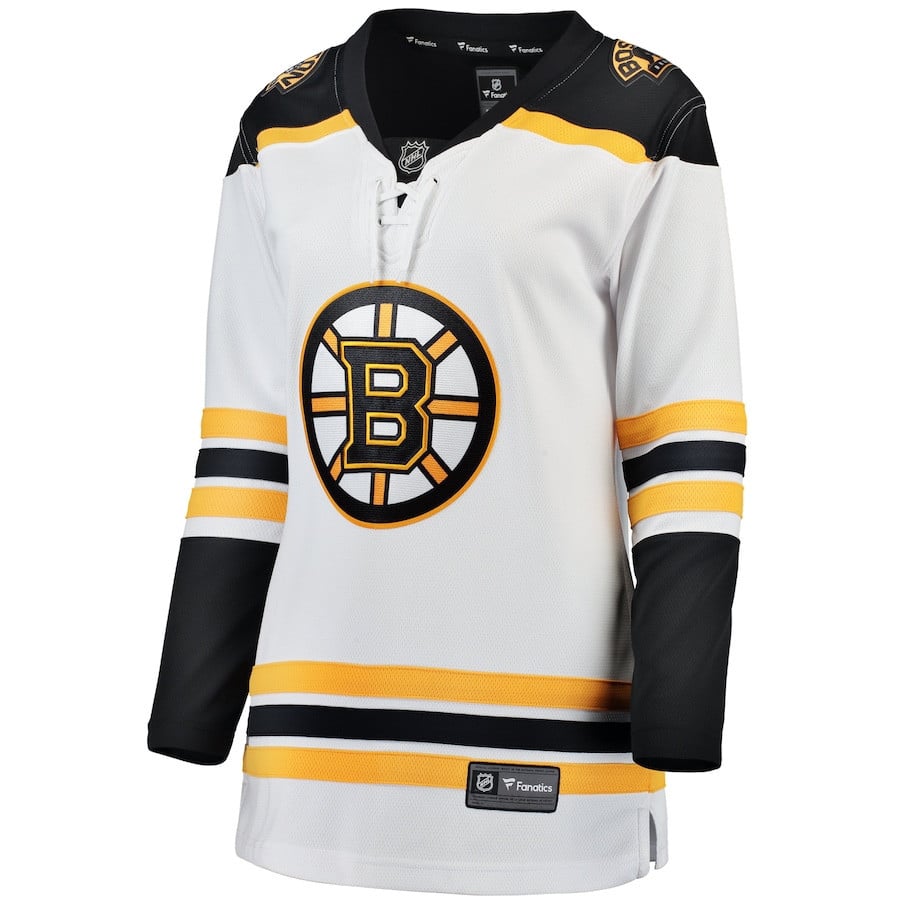 Alternative view of Boston Bruins Away Breakaway Hockey Jersey - Women, White - JS834 