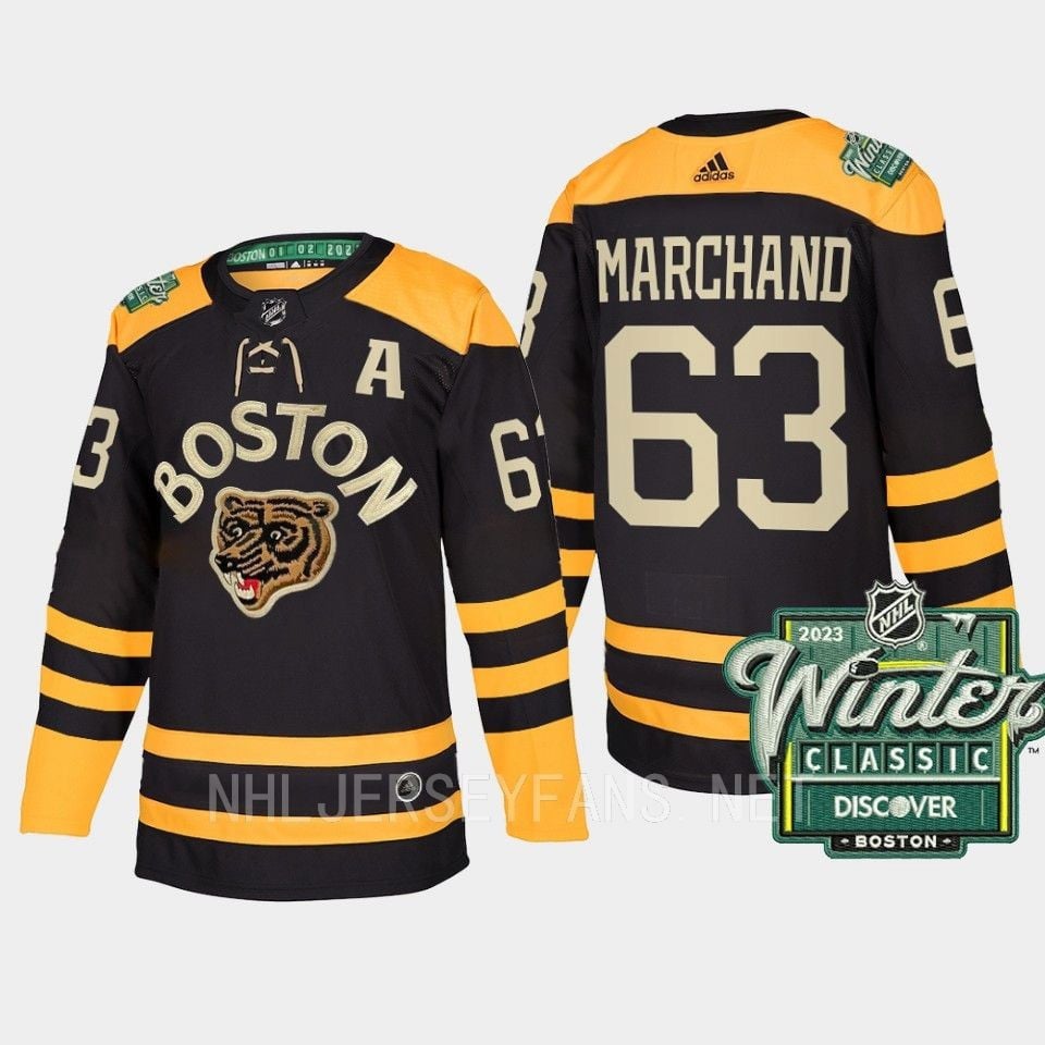 Boston Bruins Brad Marchand 63 2023 Winter Classic Black Hockey Jersey - JS632 