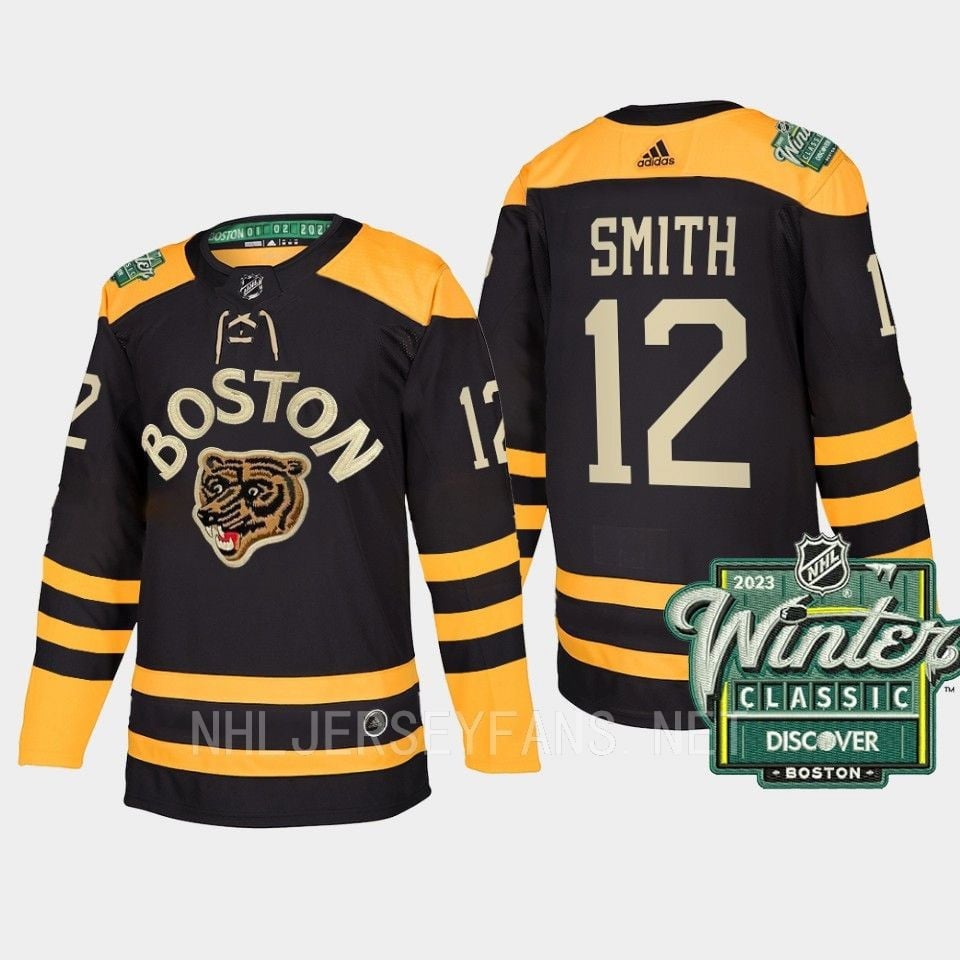 Boston Bruins Craig Smith 12 2023 Winter Classic Black Hockey Jersey - JS696 
