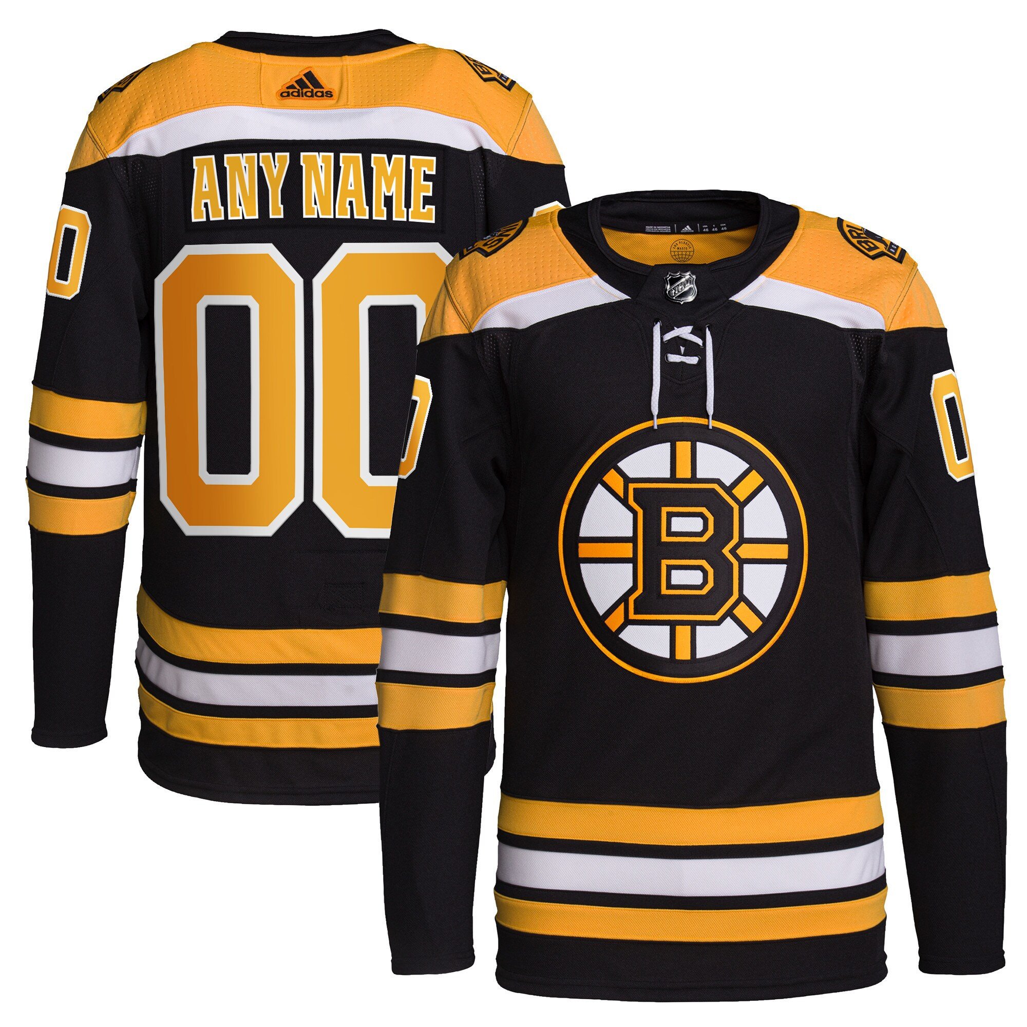 Boston Bruins Home Primegreen Custom Hockey Jersey - Men, Black - JS945 