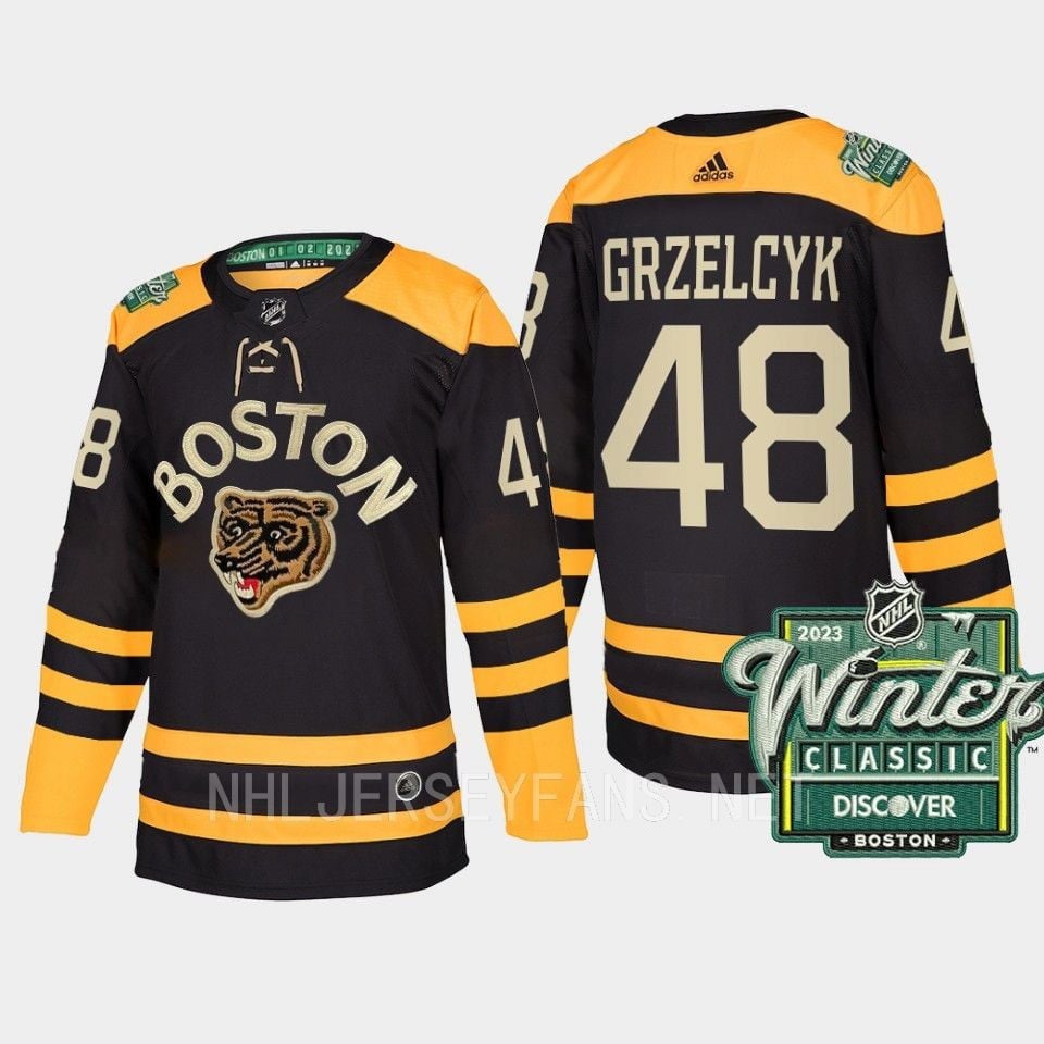 Boston Bruins Matt Grzelcyk 48 2023 Winter Classic Black Hockey Jersey - JS172 