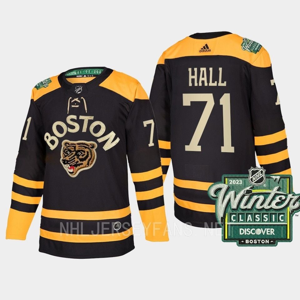 Boston Bruins Taylor Hall 71 2023 Winter Classic Black Hockey Jersey - JS776 