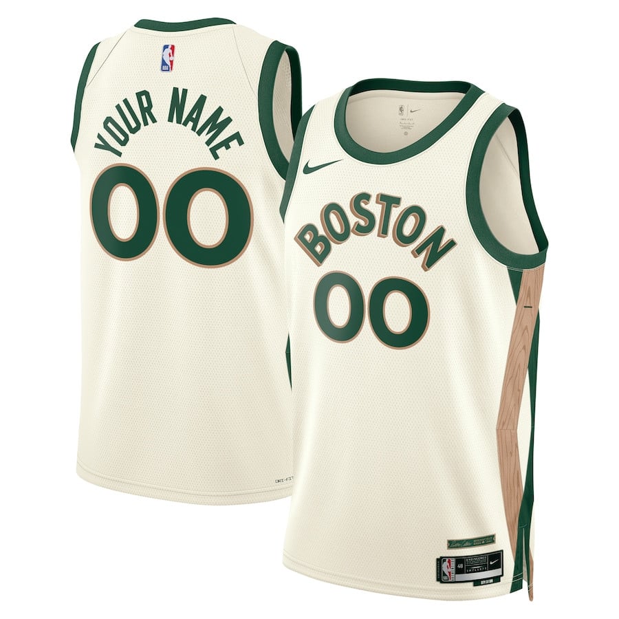Boston Celtics 2023/24 City Edition Swingman Custom Basketball Jersey - White - JS169