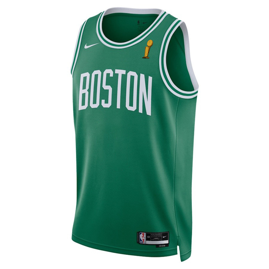 Alternative view of Boston Celtics 2024 FINALS CHAMPIONS Basketball Jersey - Icon Edition - Kelly Green - JS273