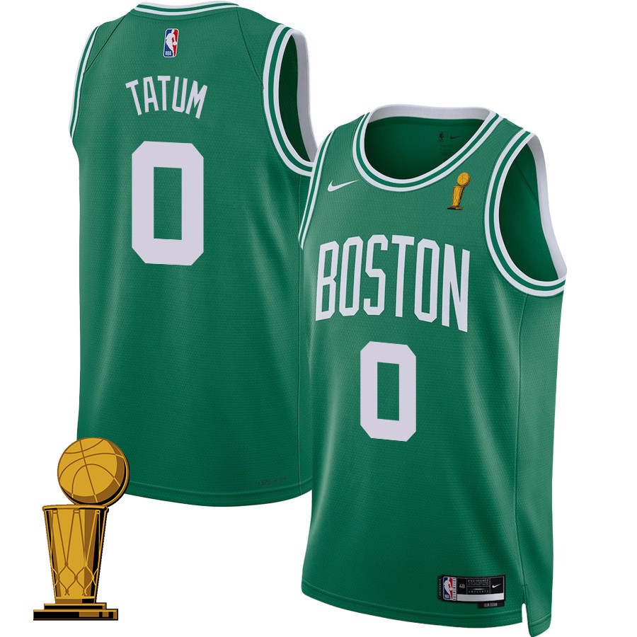 Boston Celtics 2024 FINALS CHAMPIONS Basketball Jersey Customized - Icon Edition - Kelly Green - JS433