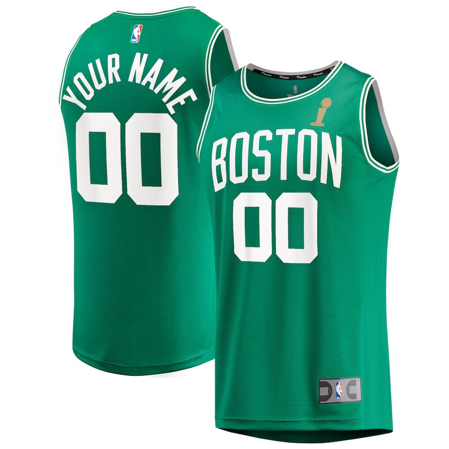 Boston Celtics 2024 FINALS CHAMPIONS Basketball Jersey Customized - Kelly Green - Icon Edition - JS765