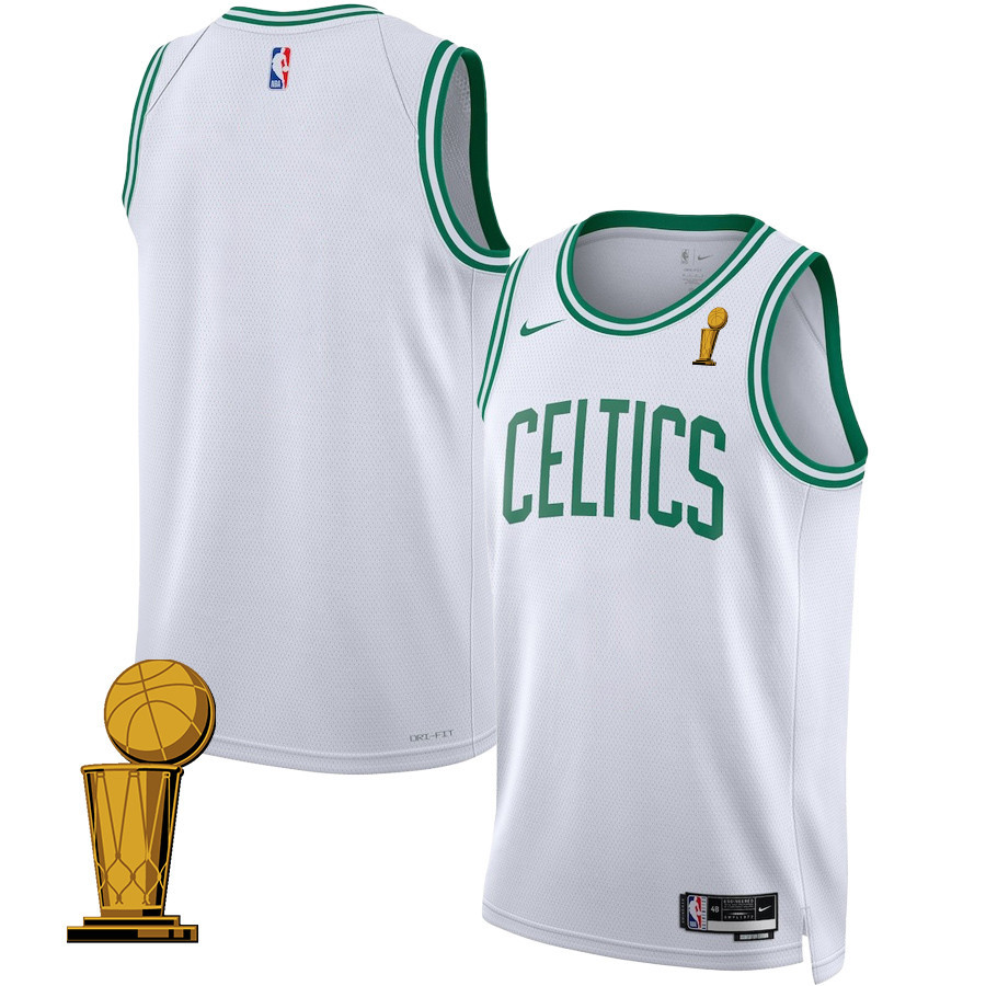 Boston Celtics 2024 FINALS CHAMPIONS Swingman Basketball Jersey - Association Edition - White - JS473
