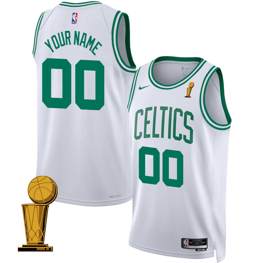 Boston Celtics 2024 FINALS CHAMPIONS Swingman Basketball Jersey Customized - Association Edition - White - JS569