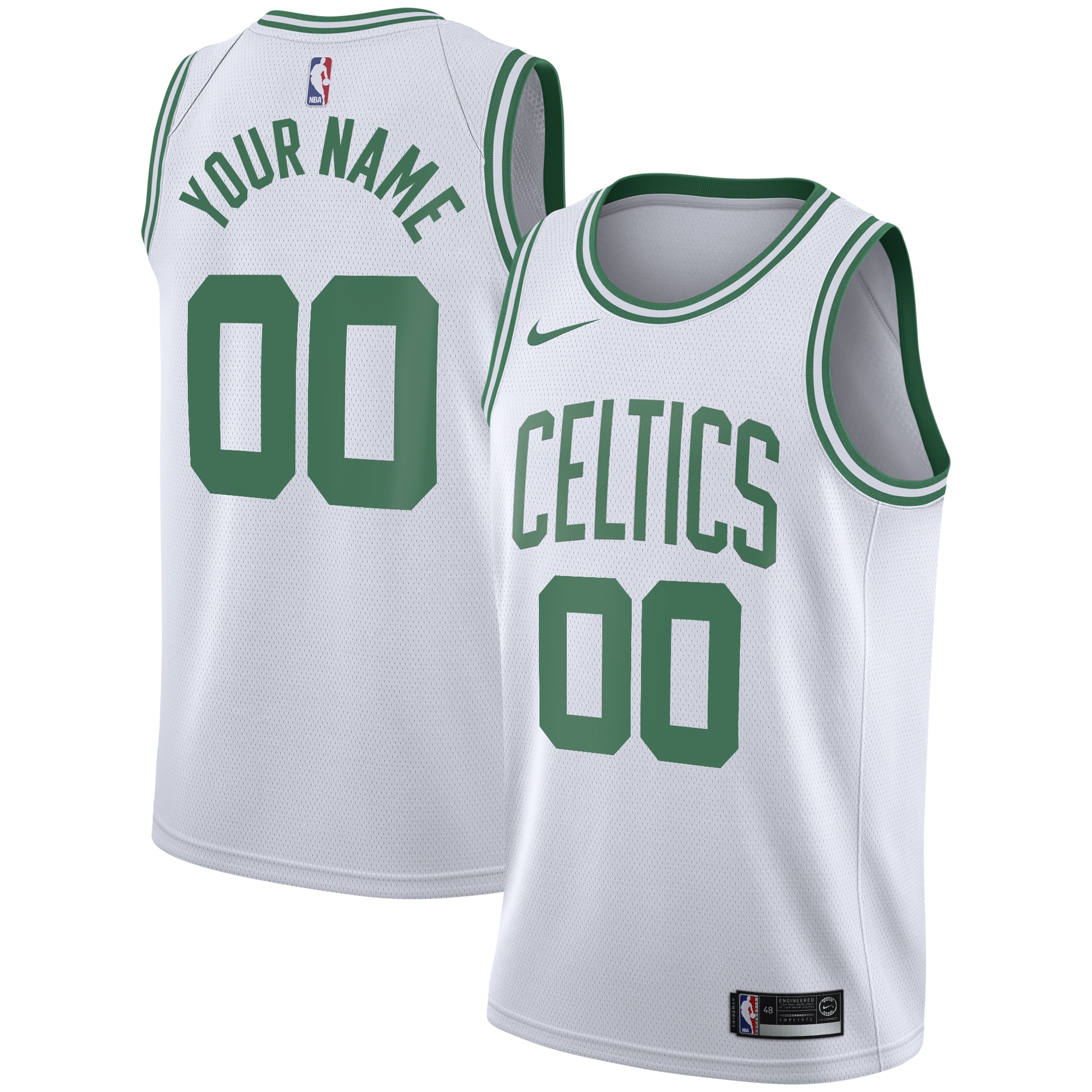 Boston Celtics Association Swingman Basketball Jersey - Custom - Youth - JS167