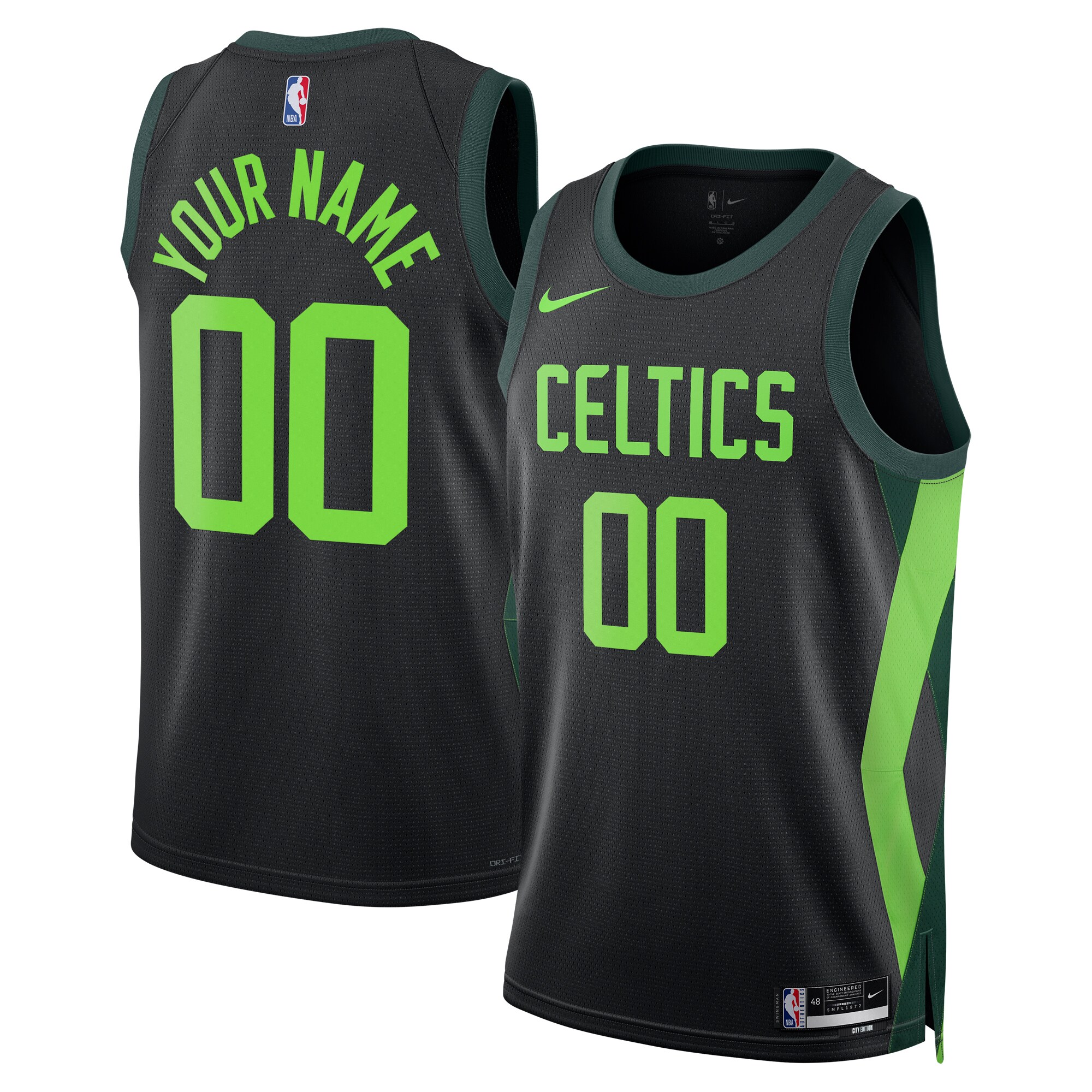 Boston Celtics City Edition Swingman Basketball Jersey 2024 - Custom - Unisex - JS784