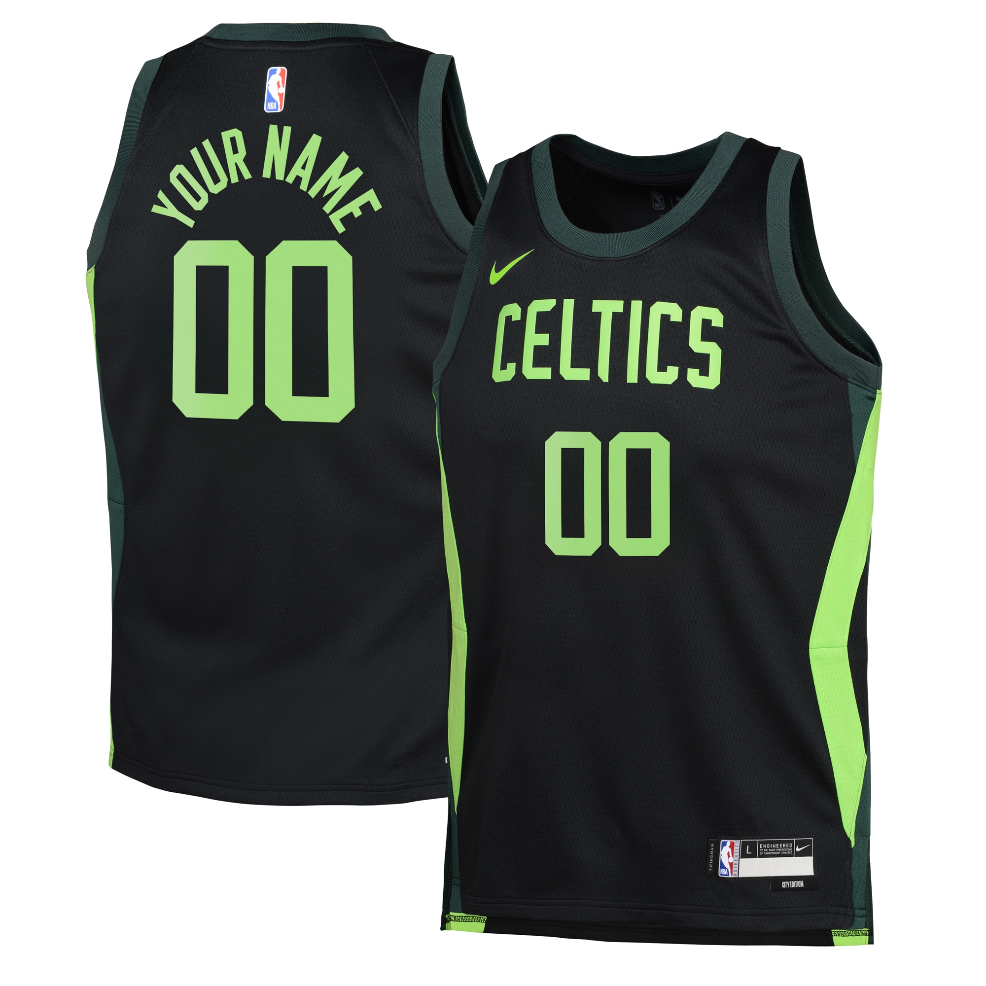 Boston Celtics City Edition Swingman Basketball Jersey 2024 - Custom - Youth - JS855