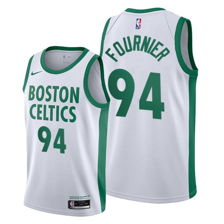 Boston Celtics Evan Fournier White City Edition Basketball Jersey - Men Basketball Jersey - JS591