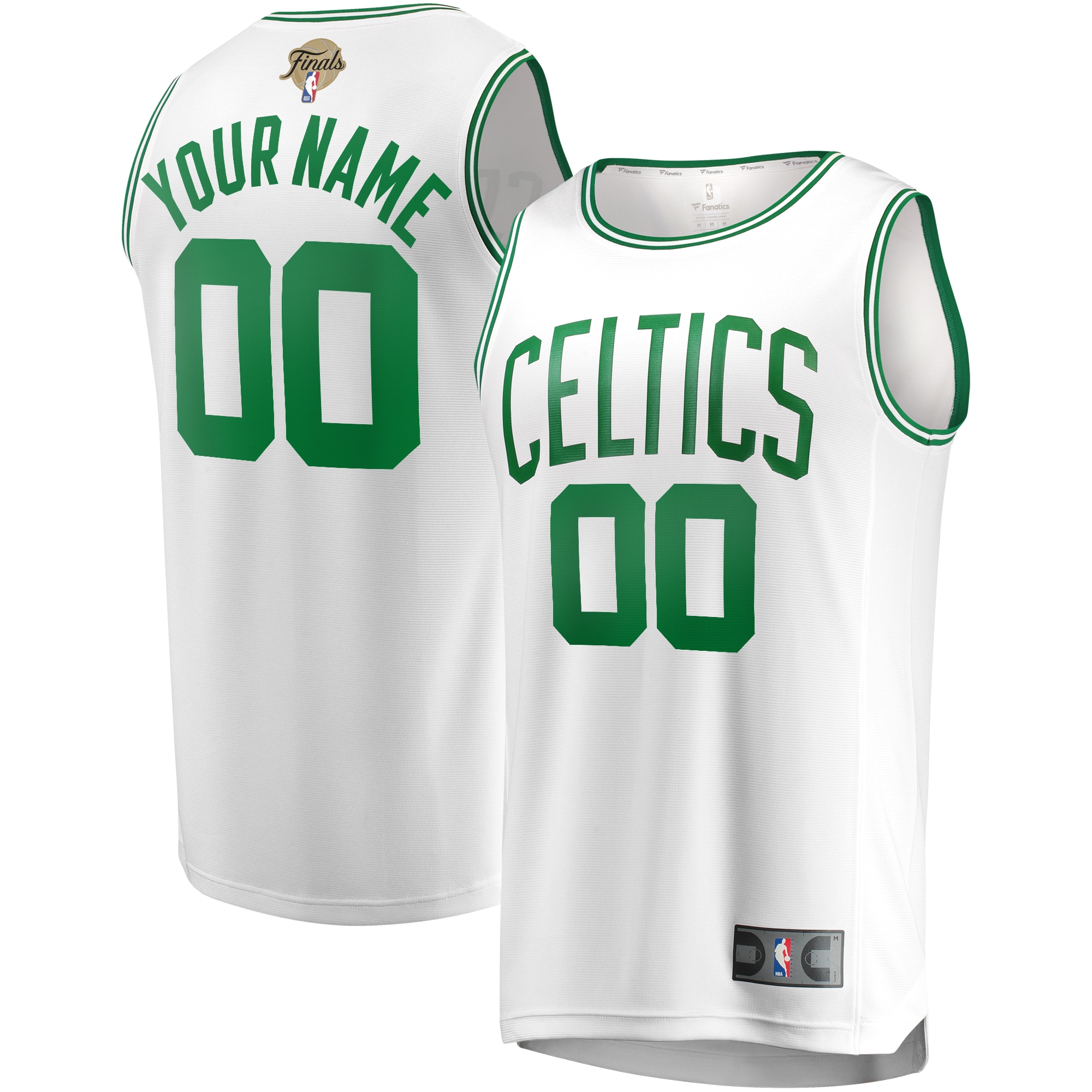Boston Celtics Fanatics 2024 Nba Finals Custom Fast Break Basketball Jersey - White - Association Edition