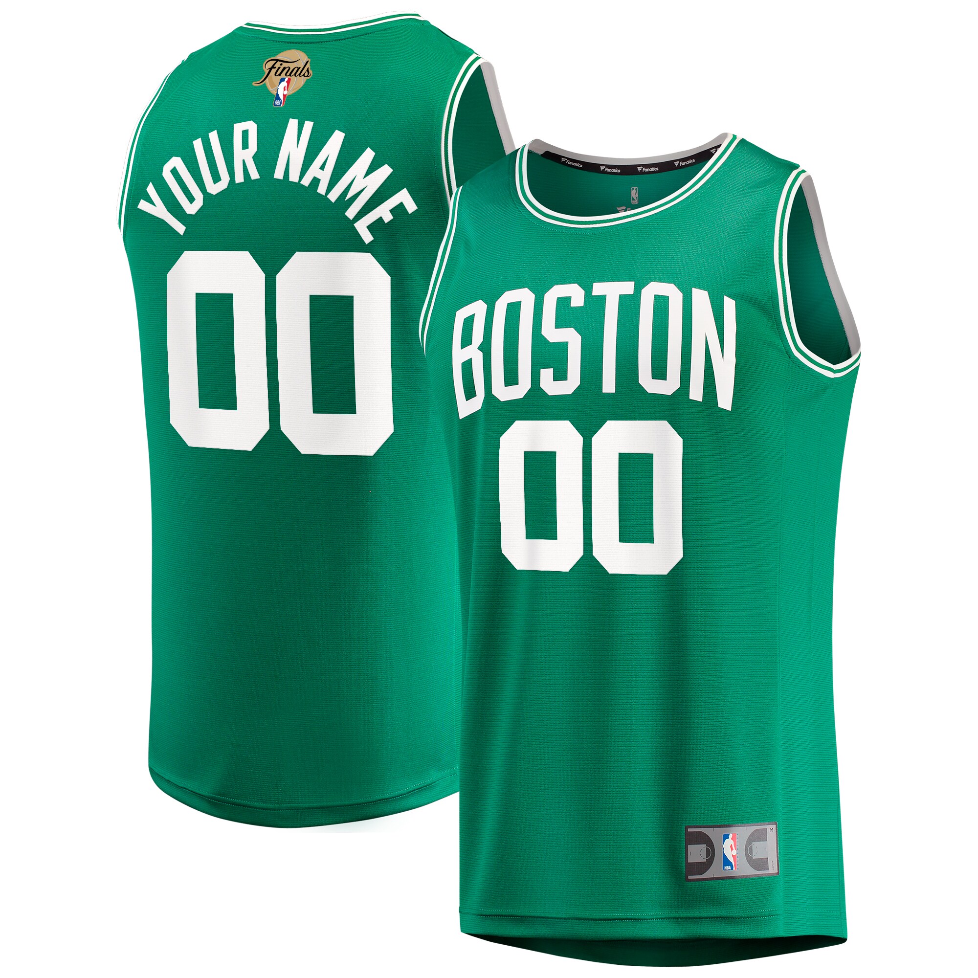 Boston Celtics Fanatics Youth 2024 Nba Finals Custom Fast Break Basketball Jersey - Kelly Green - Icon Edition