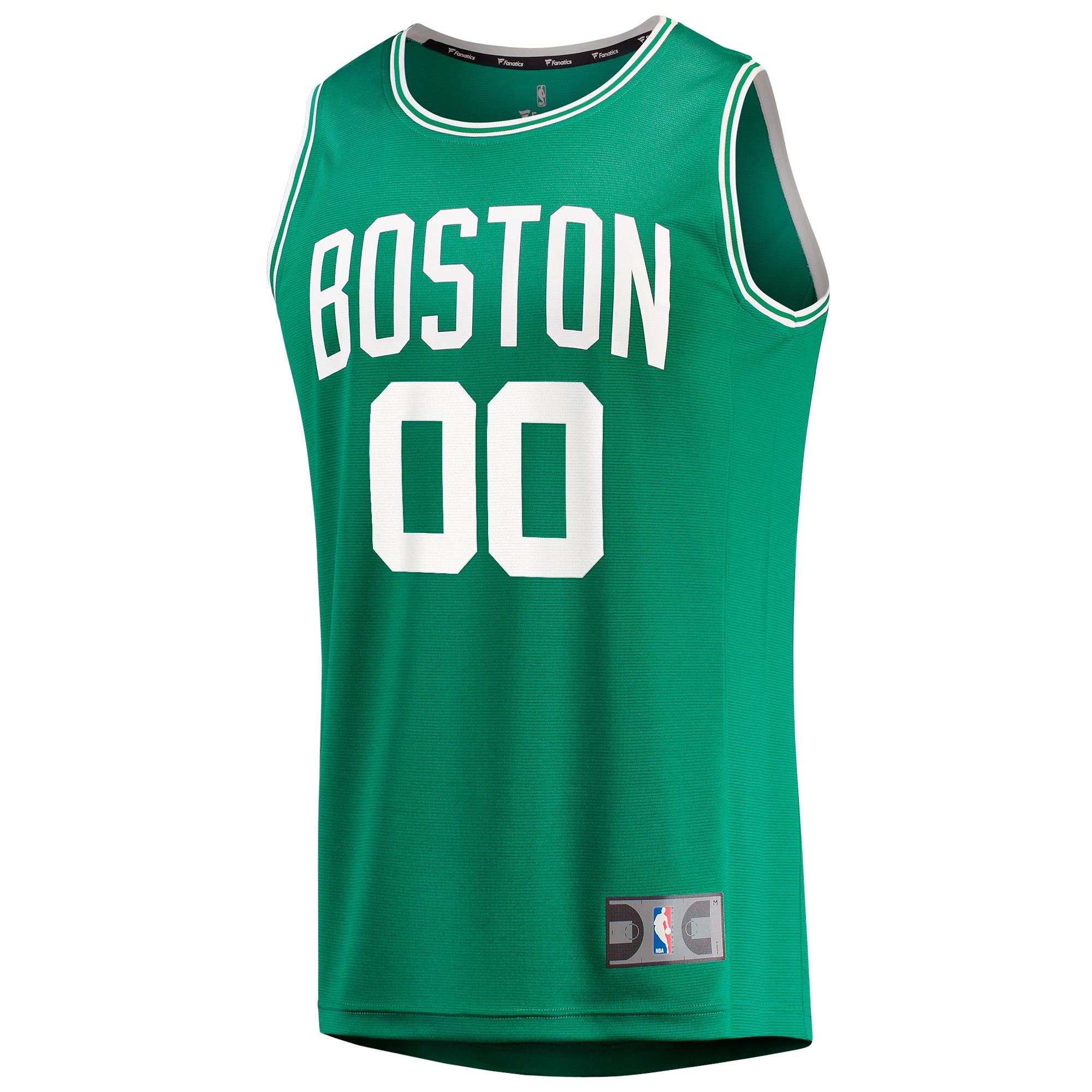 Alternative view of Boston Celtics Fanatics Youth Fast Break Custom Basketball Jersey - Green - Icon Edition