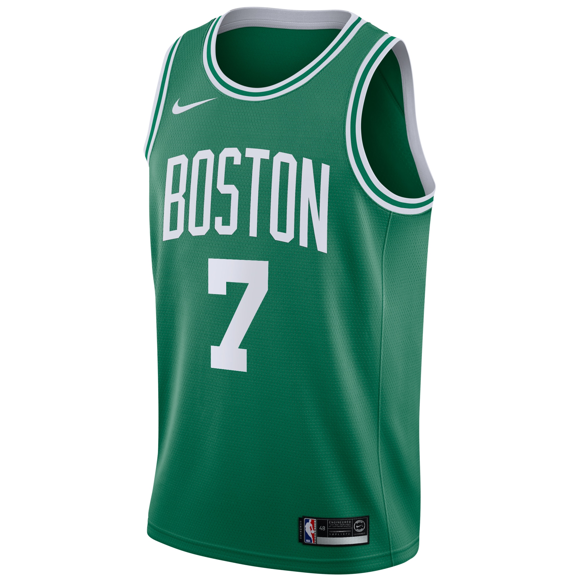 Alternative view of Boston Celtics Icon Edition NBA Finals Patch 2024 Swingman Basketball Jersey - Kelly Green - Jaylen Brown - Youth - JS657