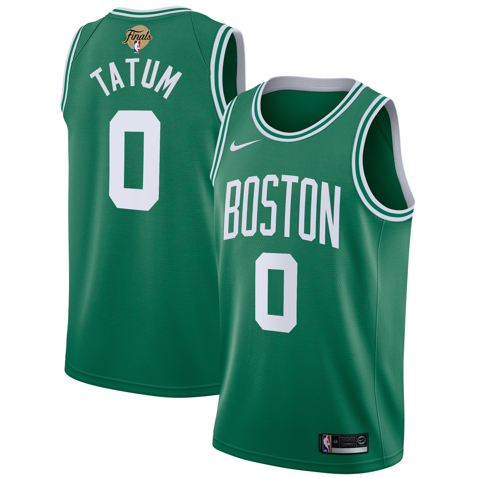 Boston Celtics Icon Edition NBA Finals Patch 2024 Swingman Basketball Jersey - Kelly Green - Jayson Tatum - Youth - JS968
