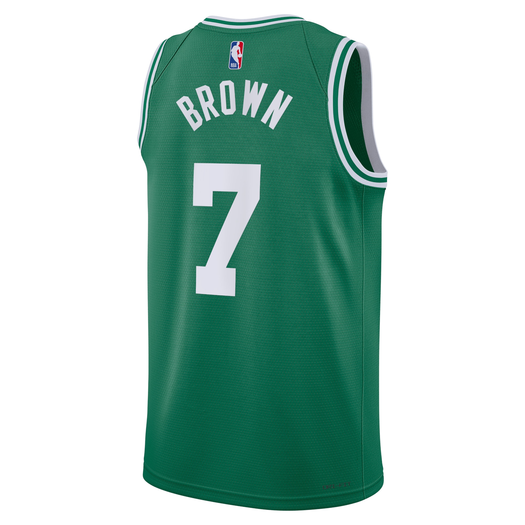 Alternative view of Boston Celtics Icon Edition Swingman Basketball Jersey - Kelly Green - Jaylen Brown - Unisex - JS157