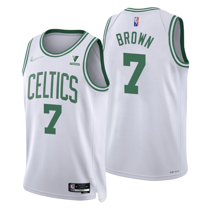 Boston Celtics Jaylen Brown 75th Anniversary Diamond Basketball Jersey Association