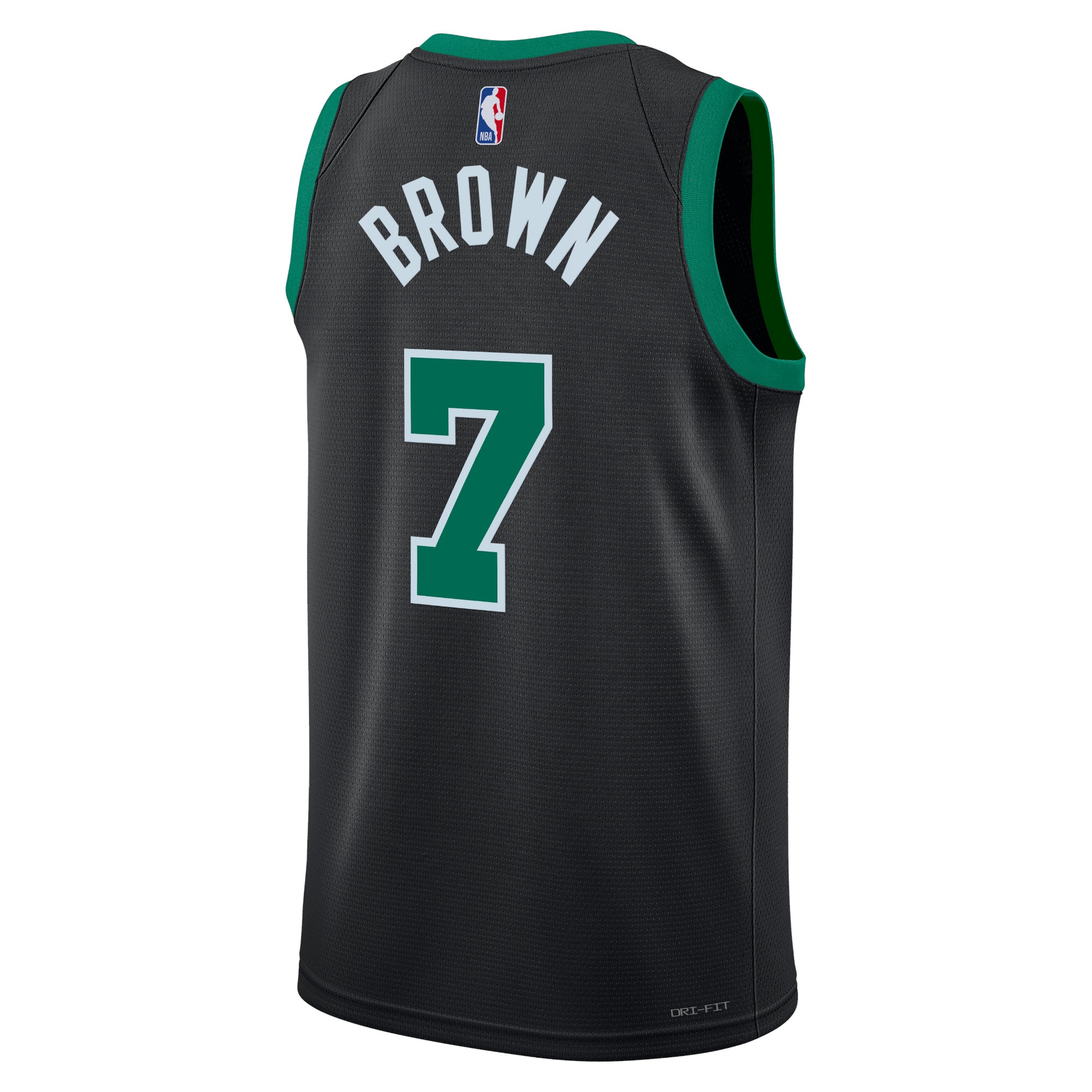 Alternative view of Boston Celtics Jordan Statement Edition Swingman Basketball Jersey - Green - Jaylen Brown - Unisex - JS881