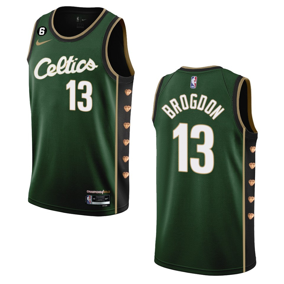 Boston Celtics Malcolm Brogdon 2022-23 City Edition Dark Green Swingman Basketball Jersey