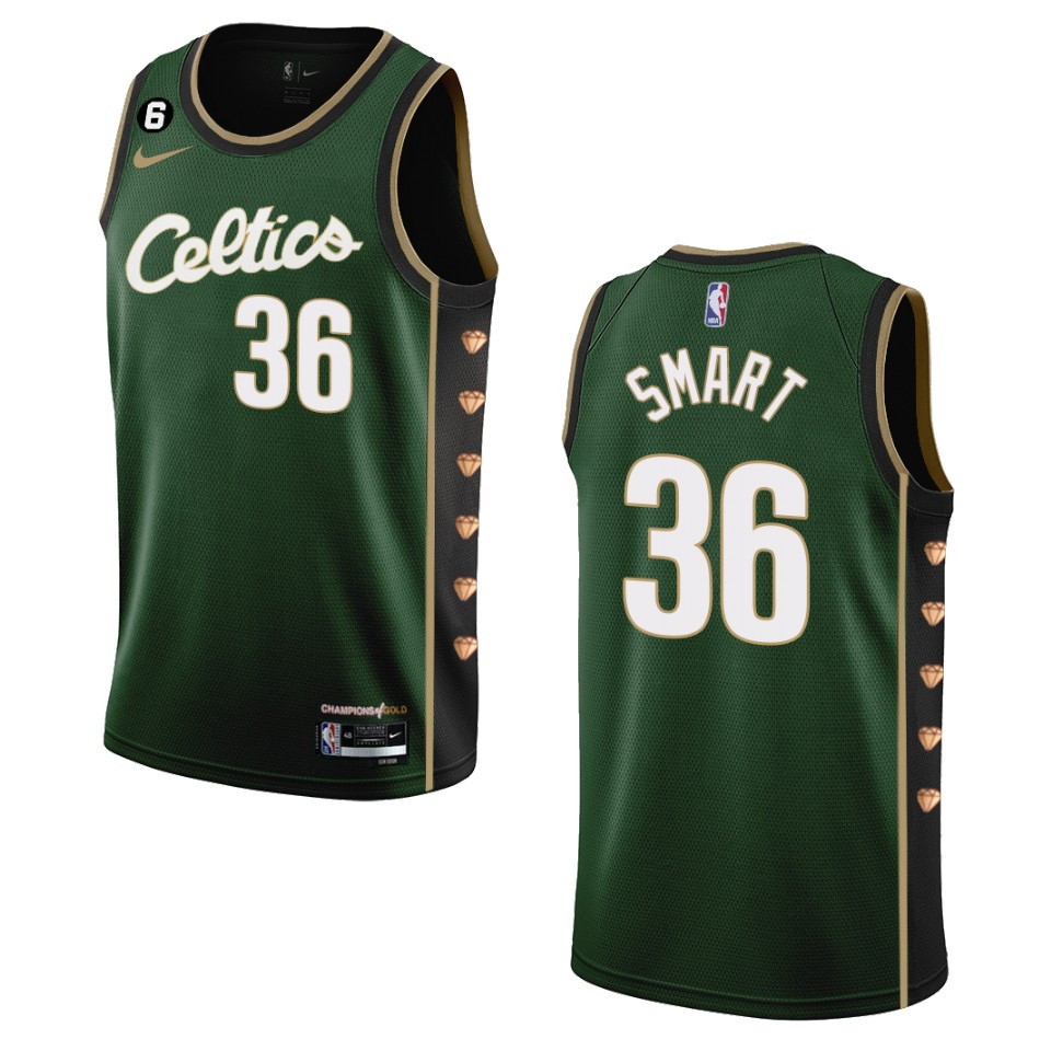 Boston Celtics Marcus Smart 2022-23 City Edition Dark Green Swingman Basketball Jersey