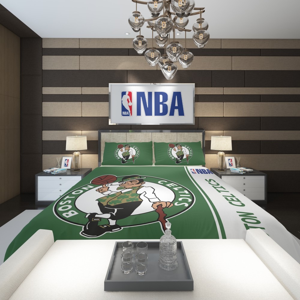 Alternative view of Boston Celtics NBA Basketball Comforter - Custom Bedding Set