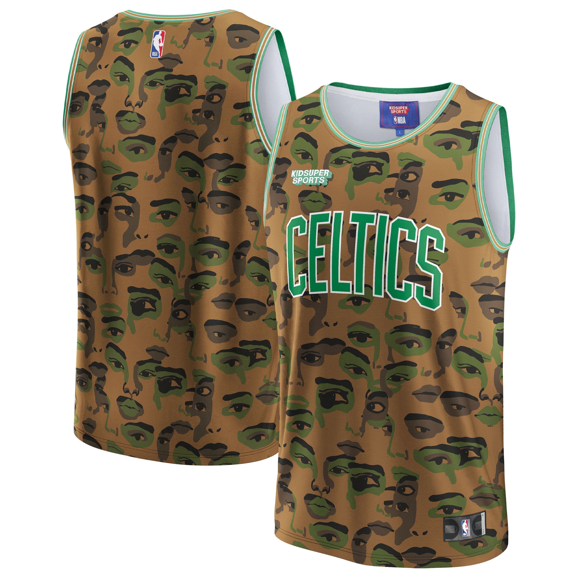 Boston Celtics Nba & Kidsuper Studios By Fanatics Unisex Hometown Basketball Jersey - Brown
