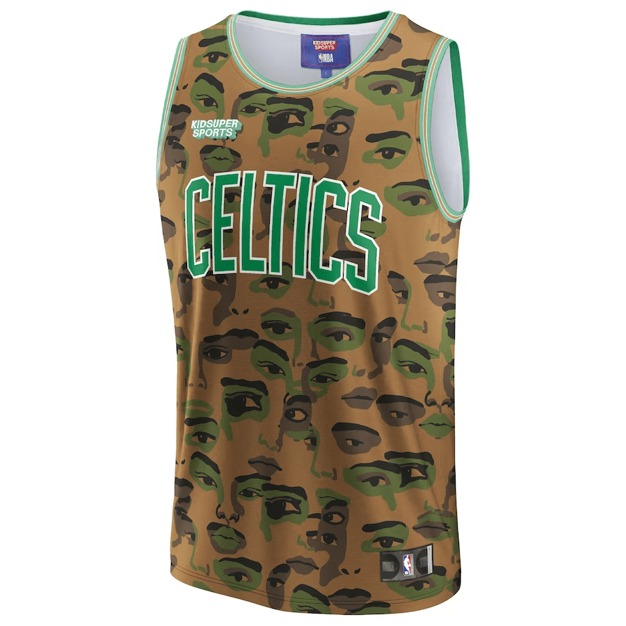 Alternative view of Boston Celtics NBA & KidSuper Studios Unisex Hometown Basketball Jersey - Brown - JS567