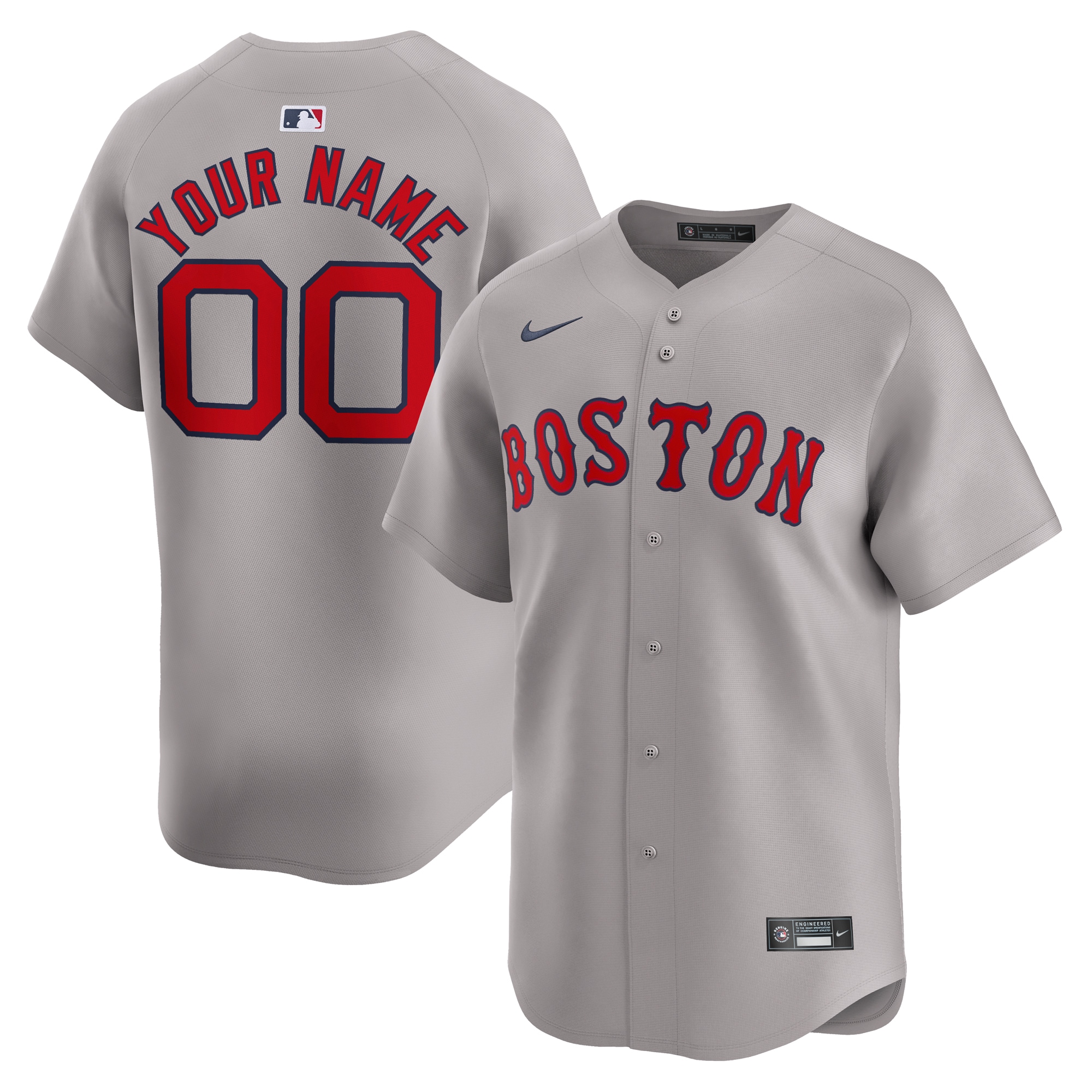 Boston Red Sox Away Limited Custom Jersey - Gray