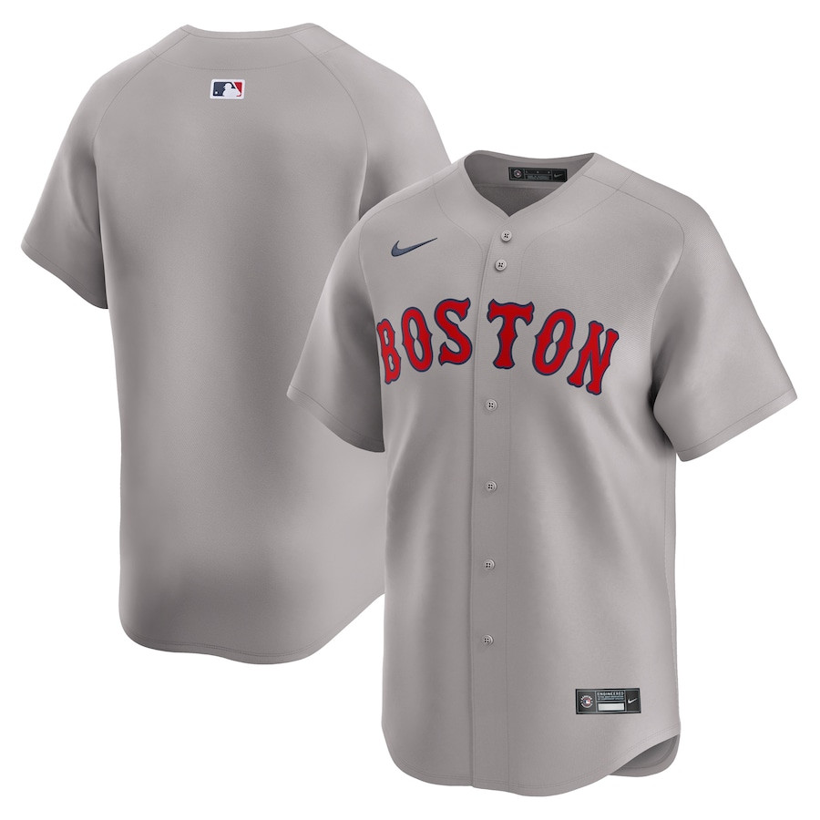 Boston Red Sox Away Limited Men Baseball Jersey - Gray