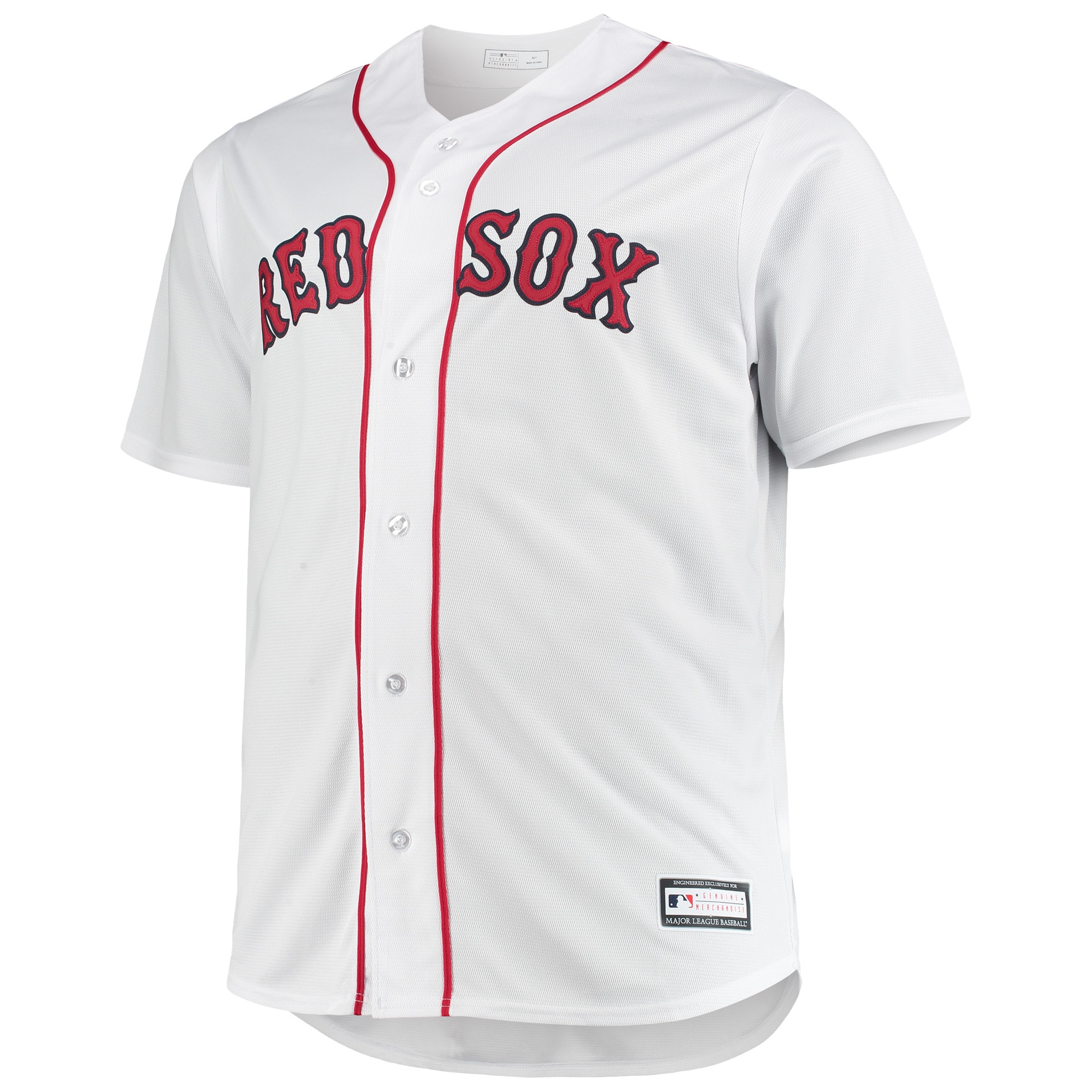Alternative view of Boston Red Sox Big & Tall Home Replica Team Baseball Jersey - White