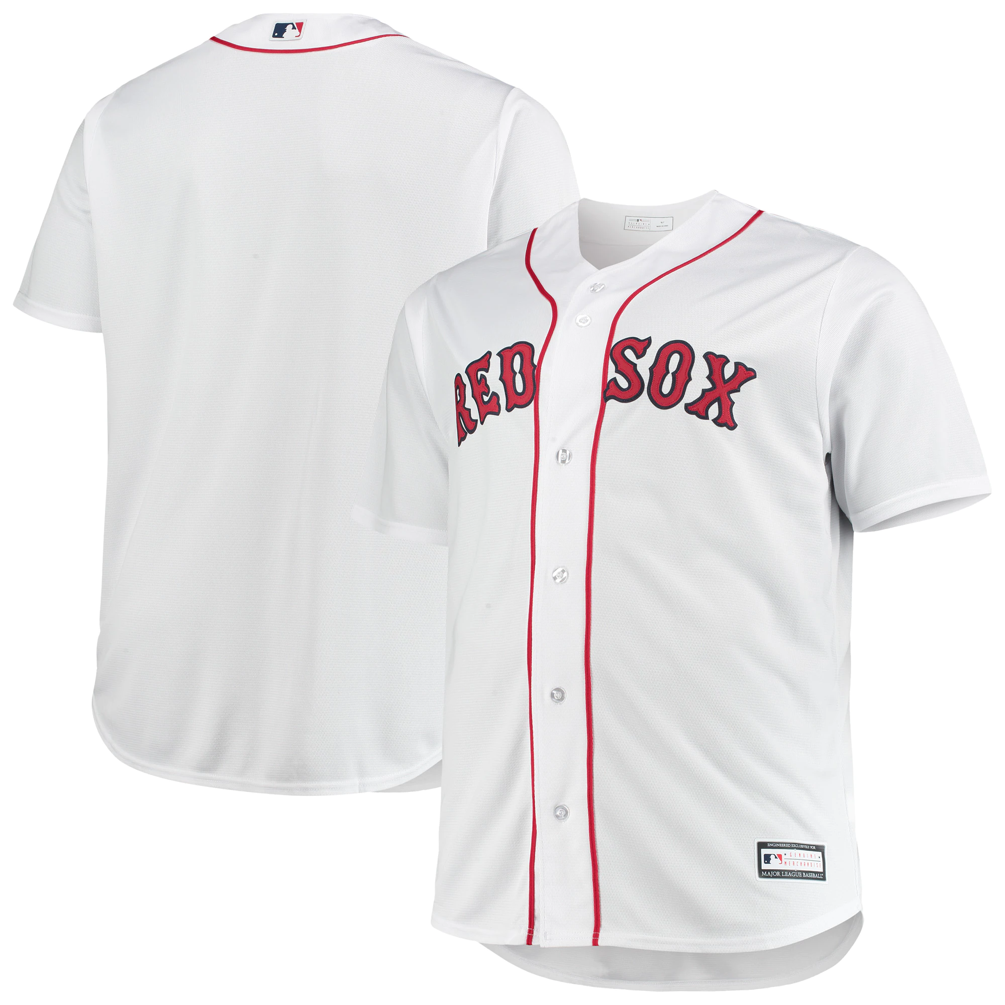 Boston Red Sox Big & Tall Home Replica Team Baseball Jersey - White