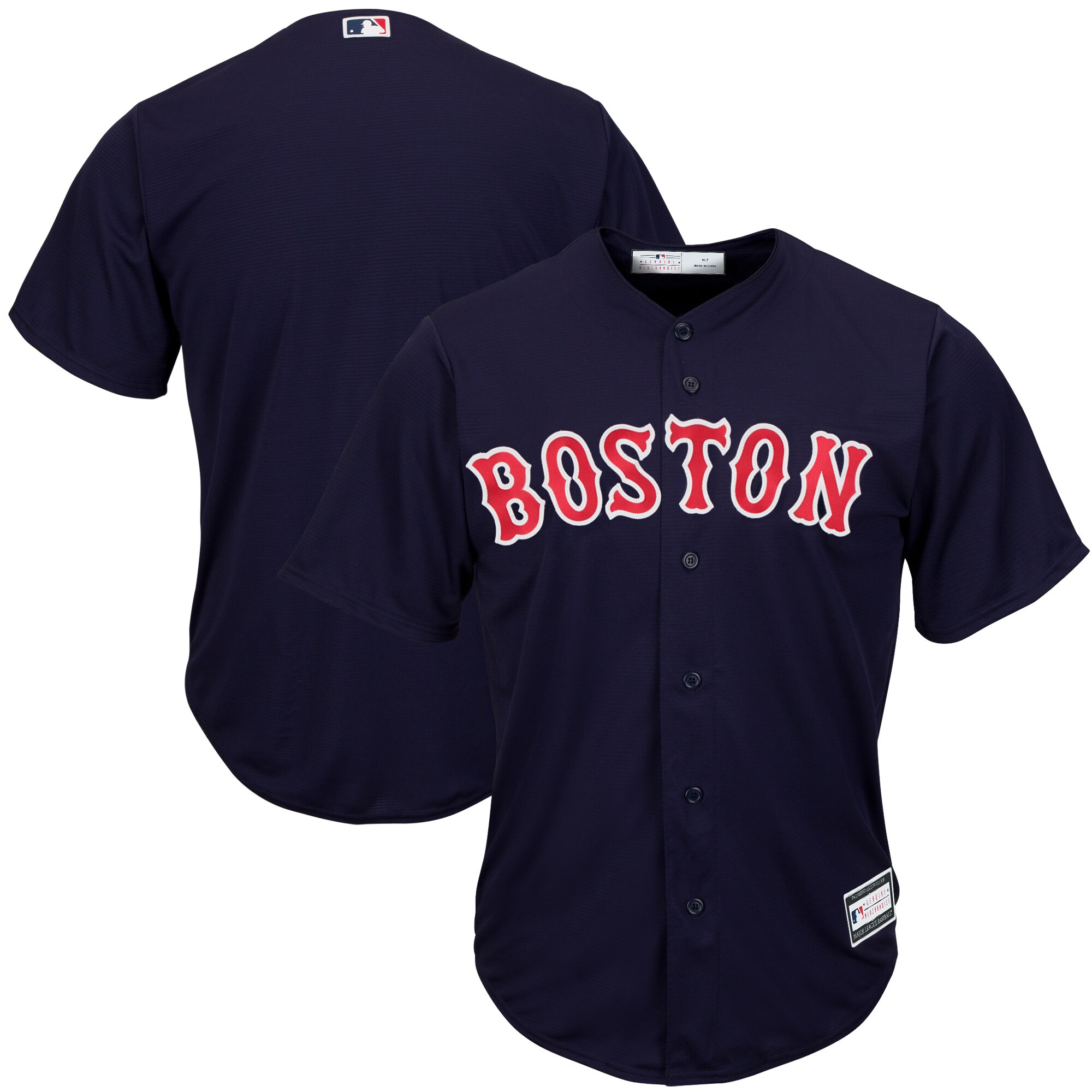 Alternative view of Boston Red Sox Big & Tall Replica Team Baseball Jersey – Navy