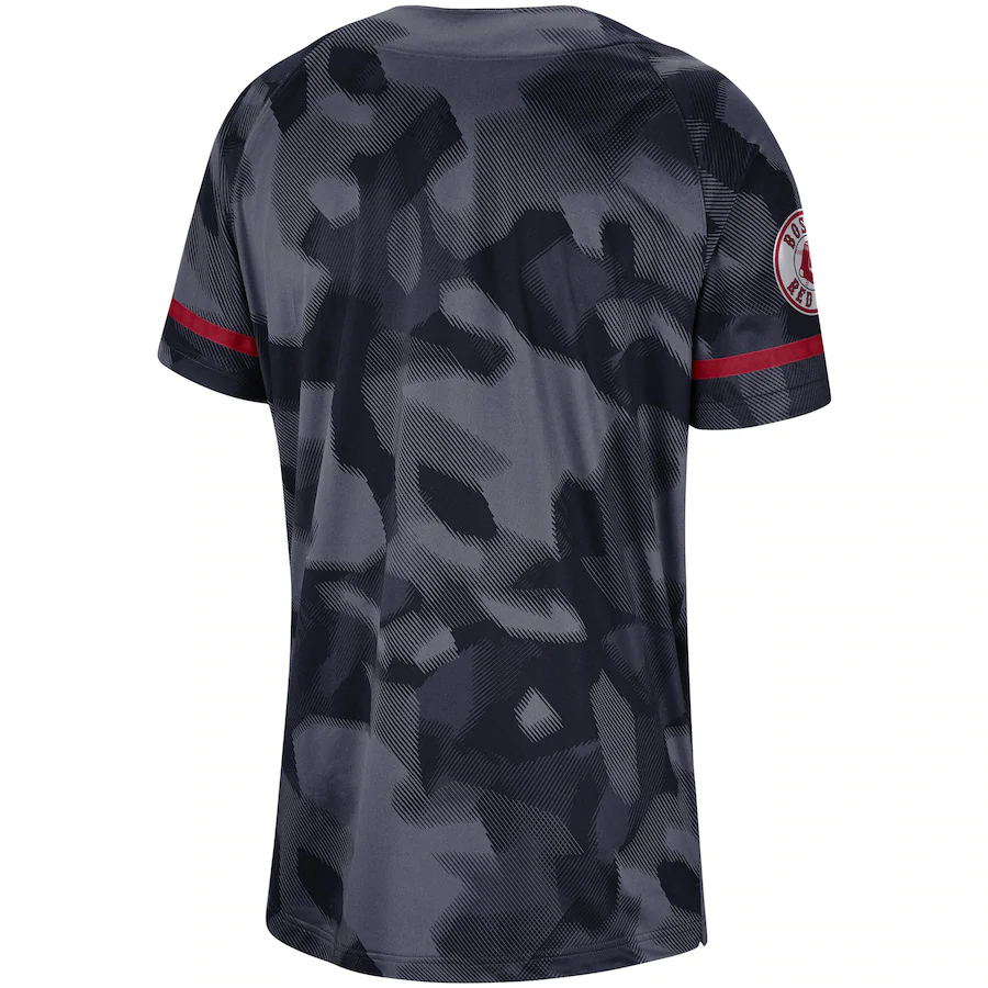 Alternative view of Boston Red Sox Camo Baseball Jersey – Navy