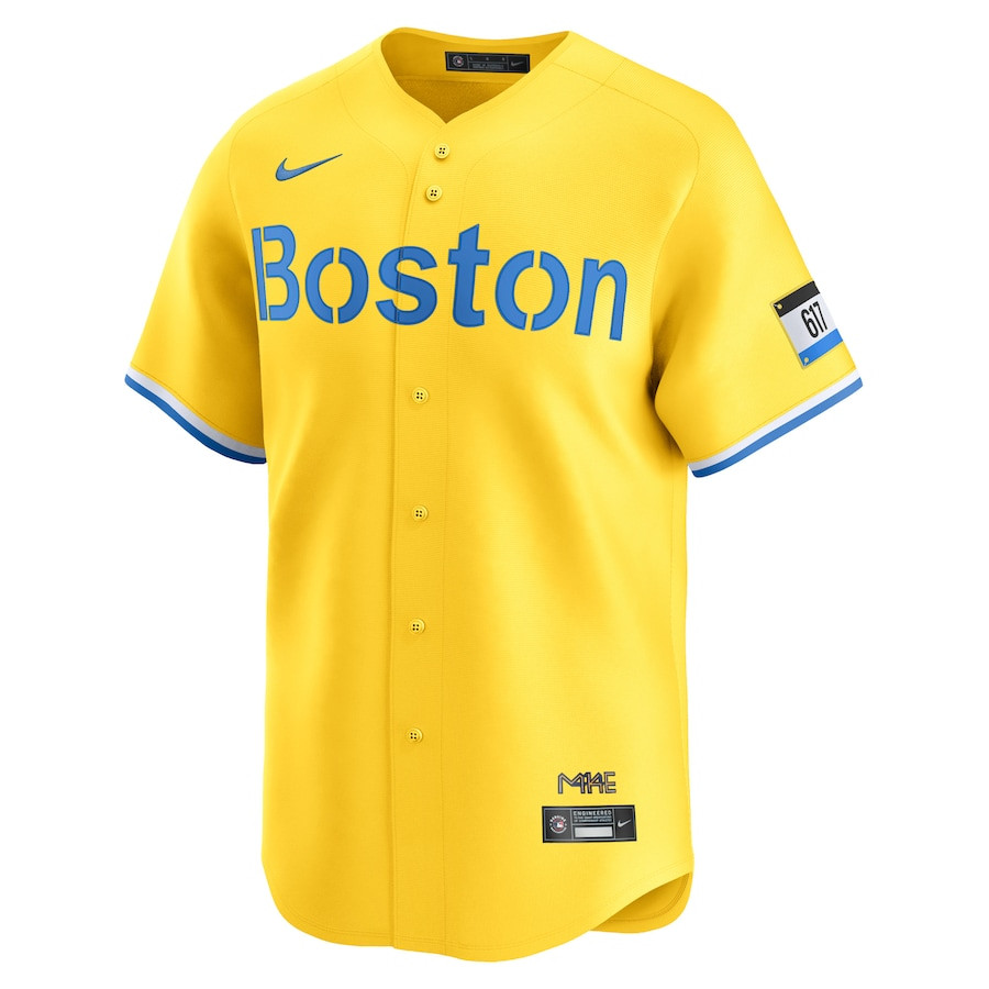 Alternative view of Boston Red Sox City Connect Limited Men Baseball Jersey - Gold