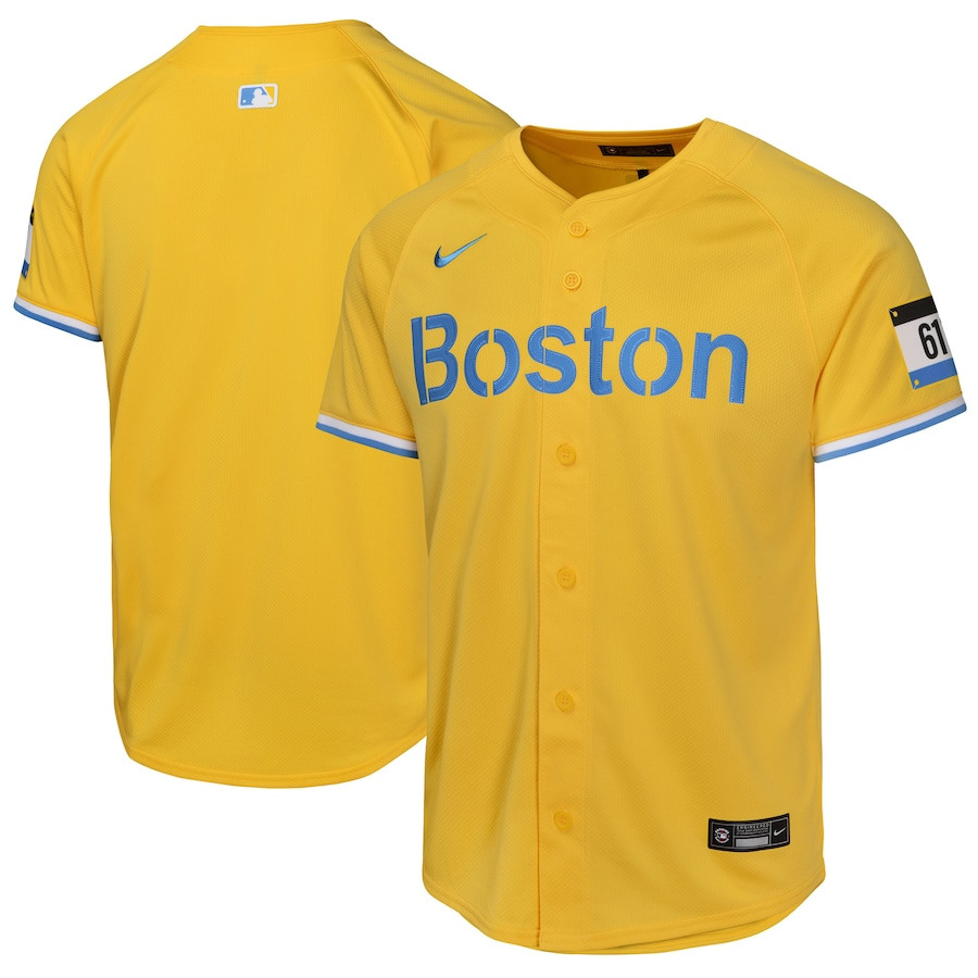 Boston Red Sox City Connect Limited YOUTH Baseball Jersey - Gold
