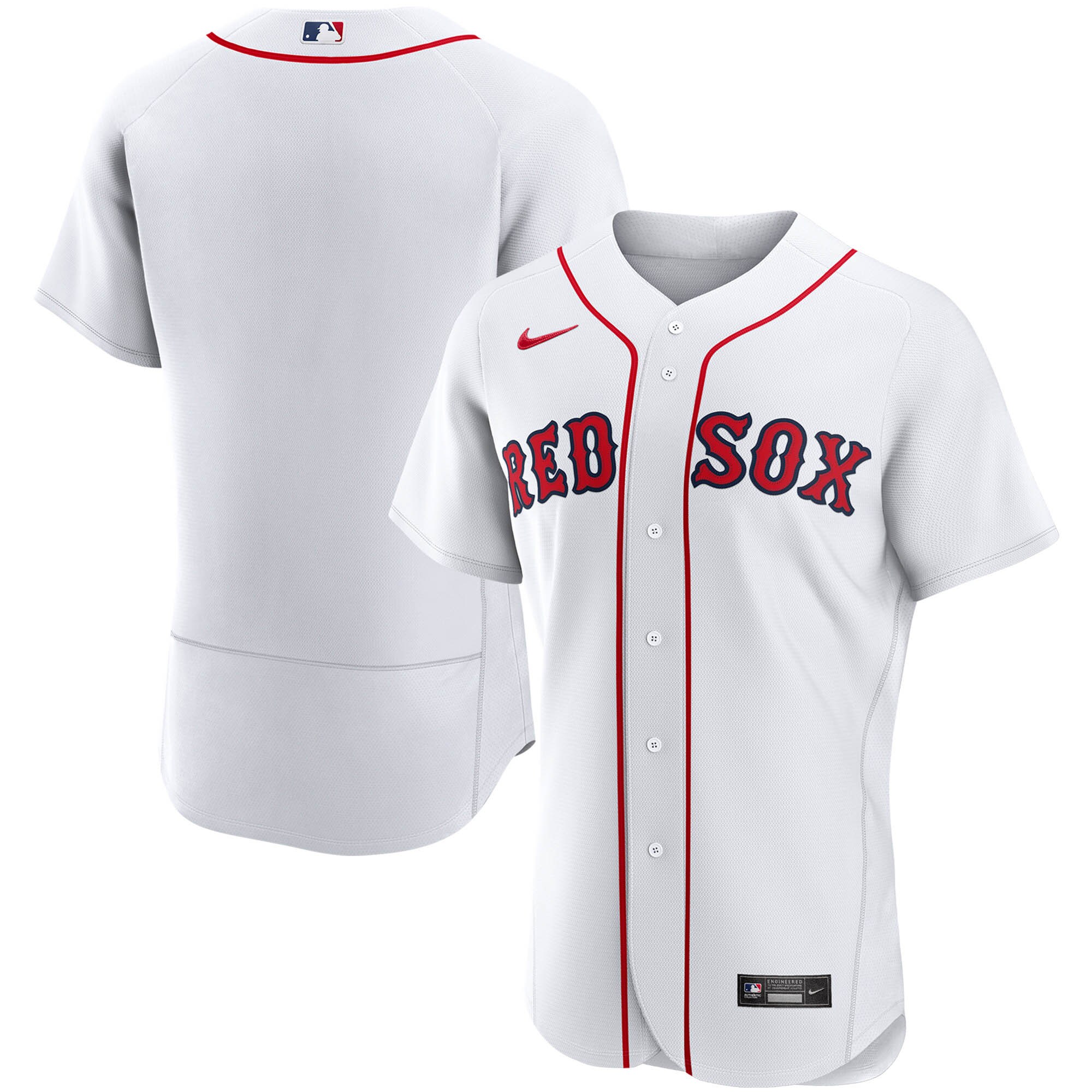 Alternative view of Boston Red Sox Home Authentic Team Jersey – White