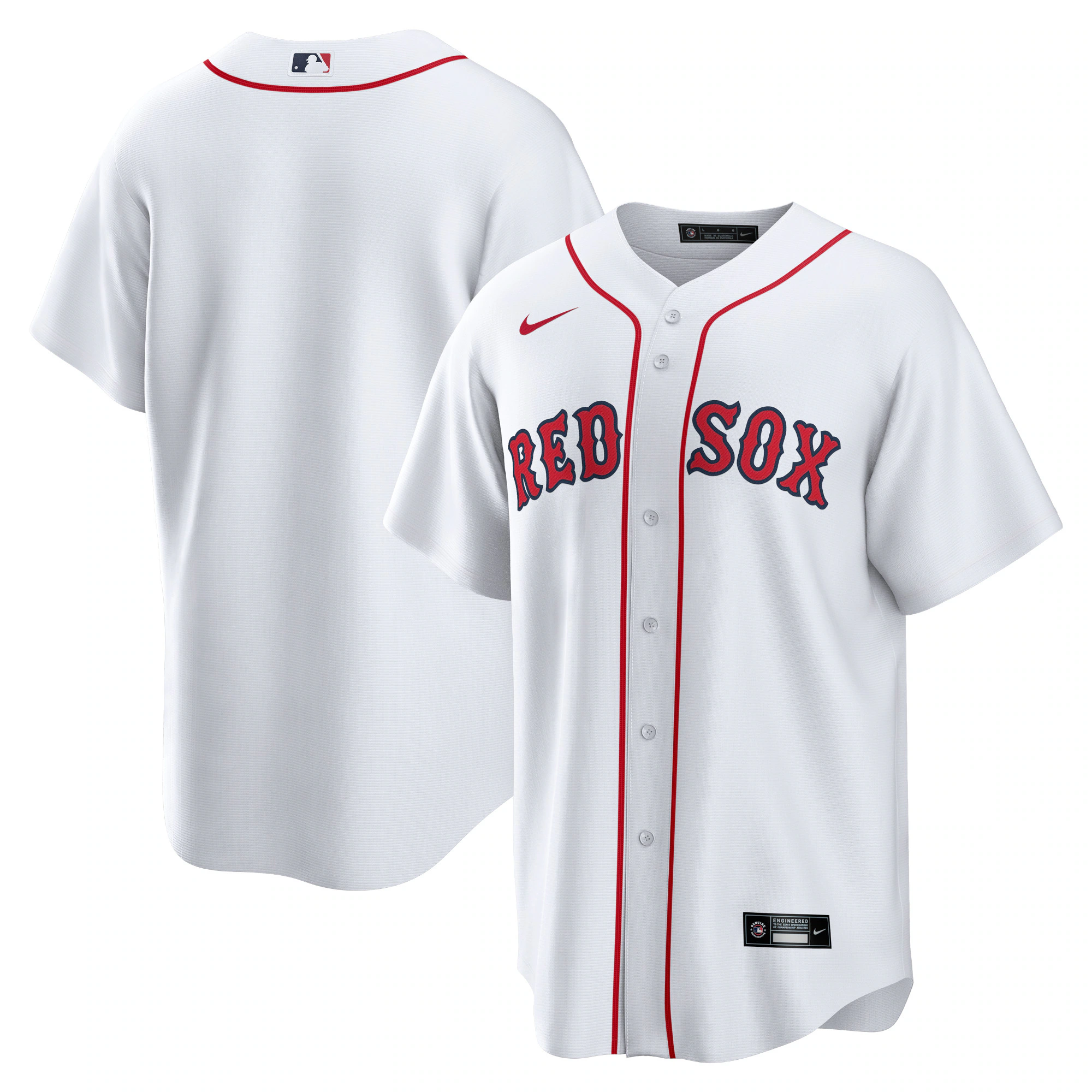 Alternative view of Boston Red Sox Home Blank Replica Jersey – White