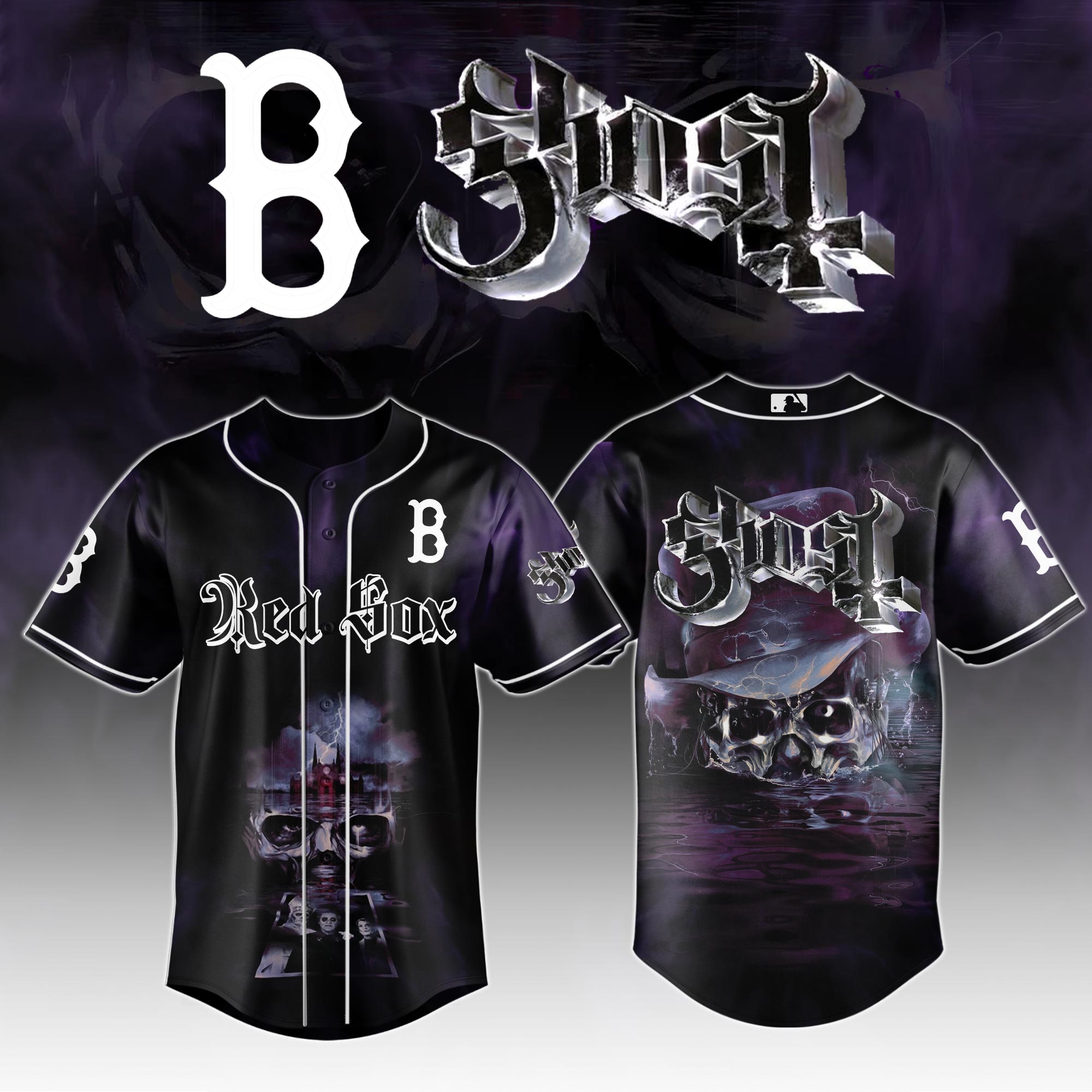 Boston Red Sox Mlb X Ghost Night Show Baseball Jersey