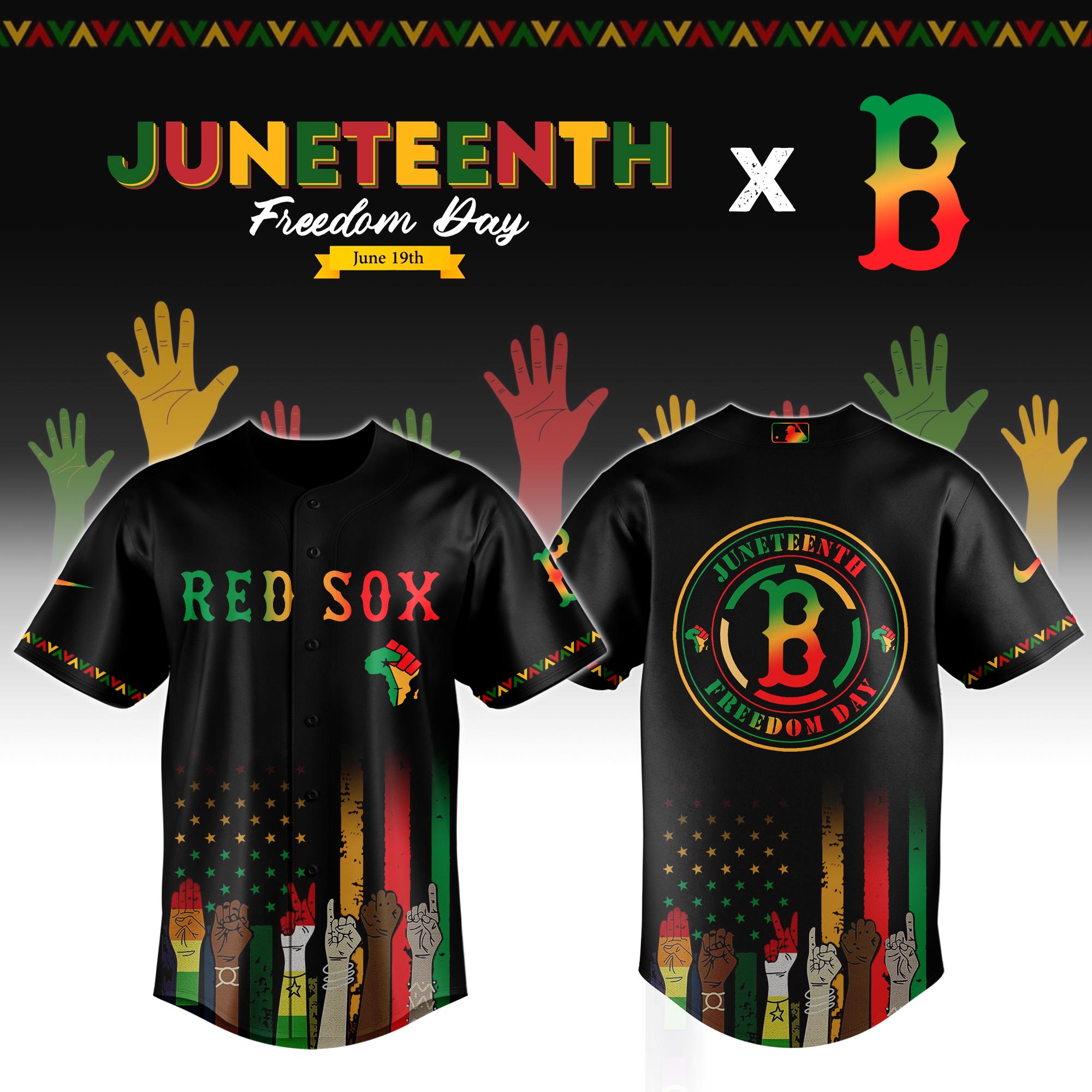 Boston Red Sox Mlb X Juneteenth Baseball Jersey 2025