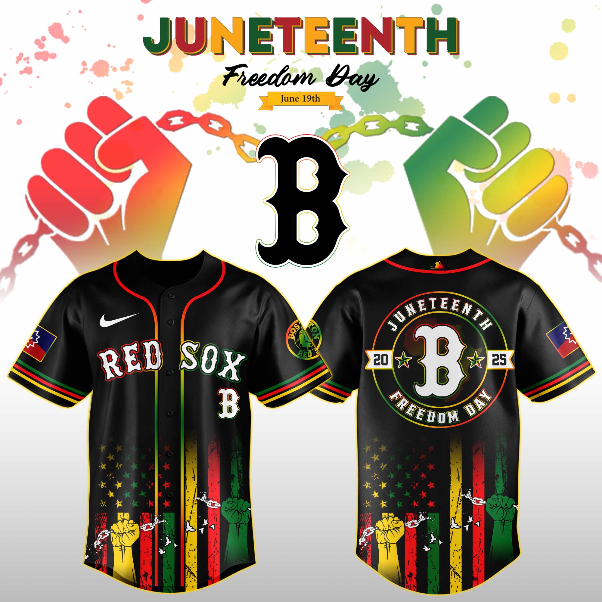 Boston Red Sox Mlb X Juneteenth Day Jersey Edition Jersey 2025