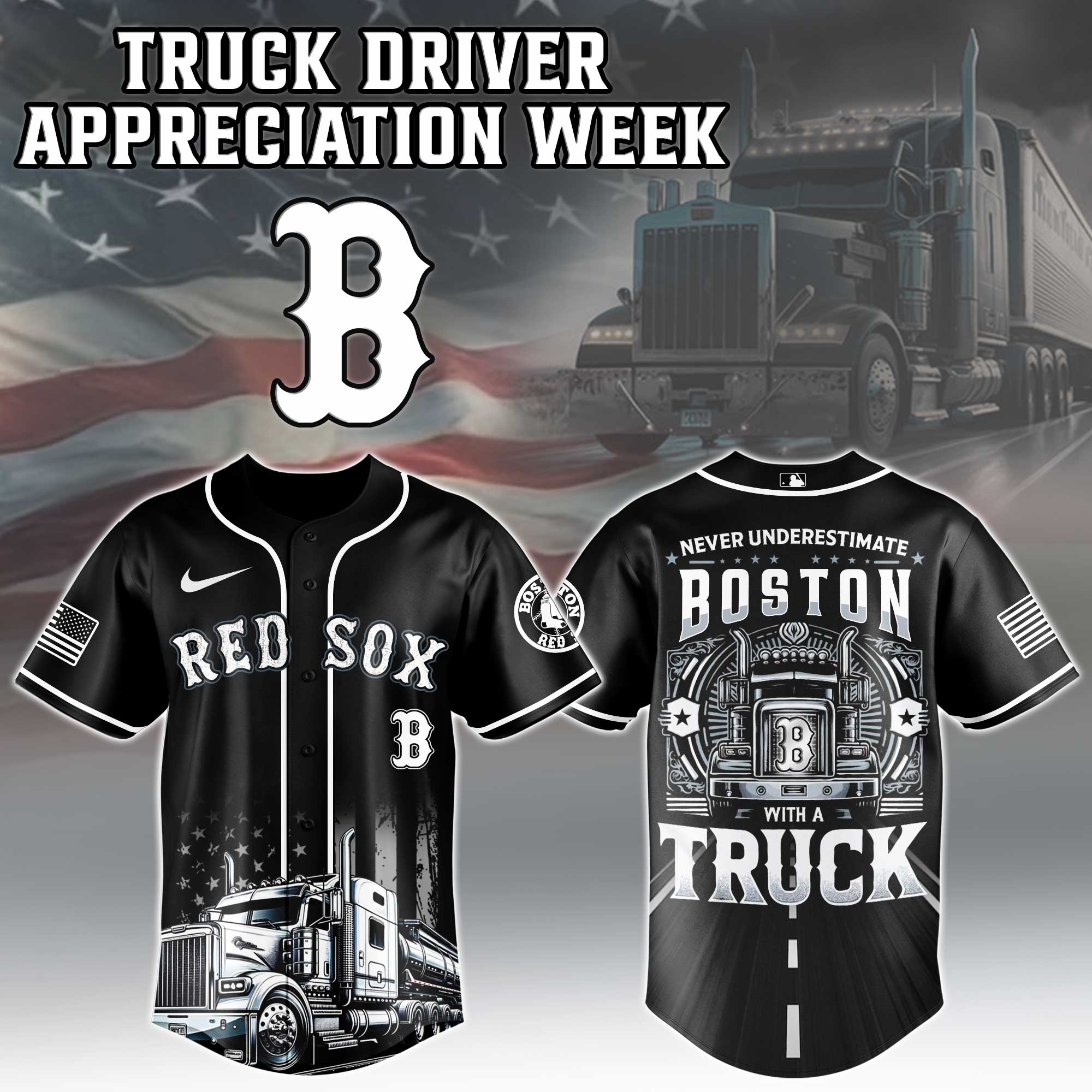 Boston Red Sox Mlb X Nation Truck Driver Appreciation Week Limited Edition Jersey 2025