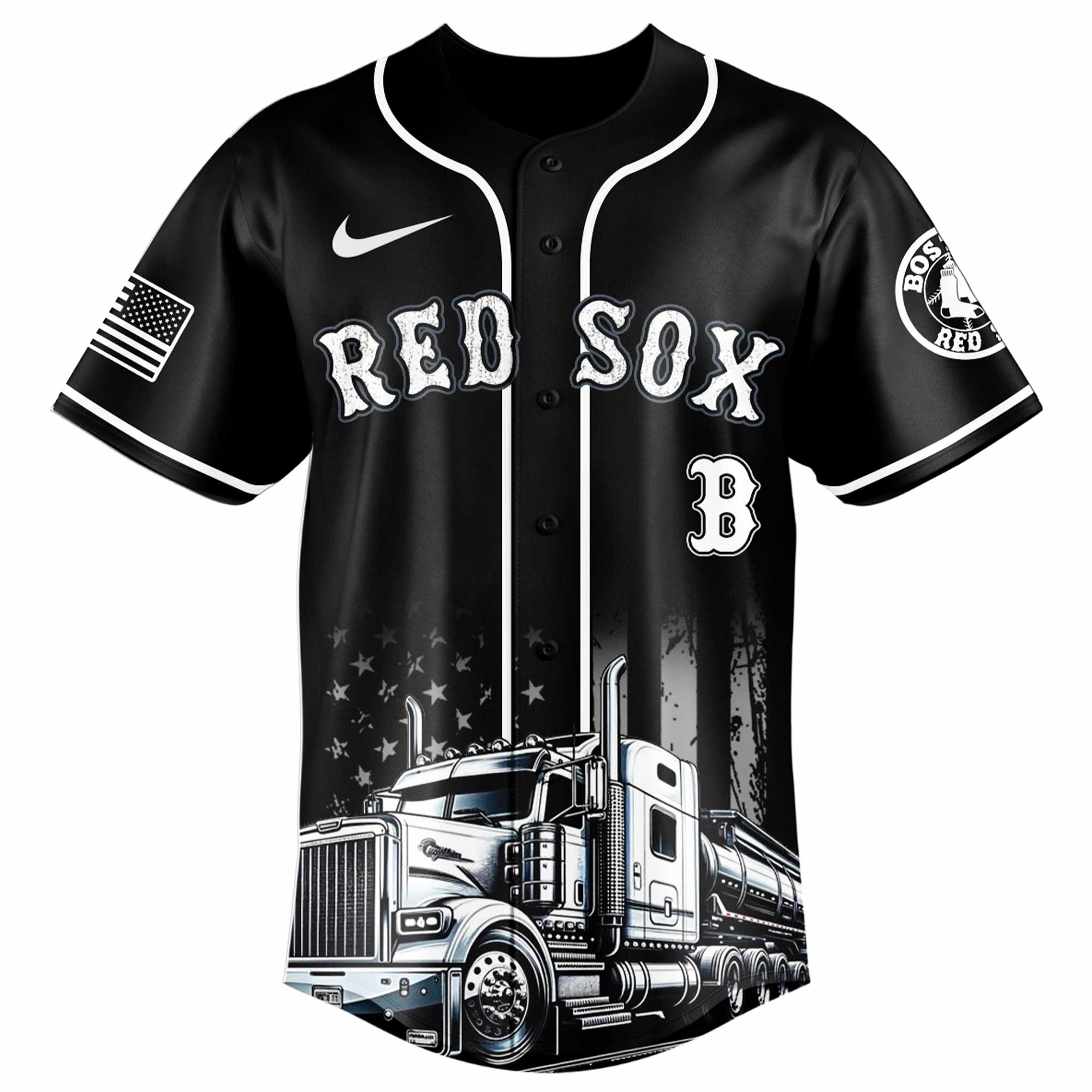 Alternative view of Boston Red Sox Mlb X Nation Truck Driver Appreciation Week Limited Edition Jersey 2025