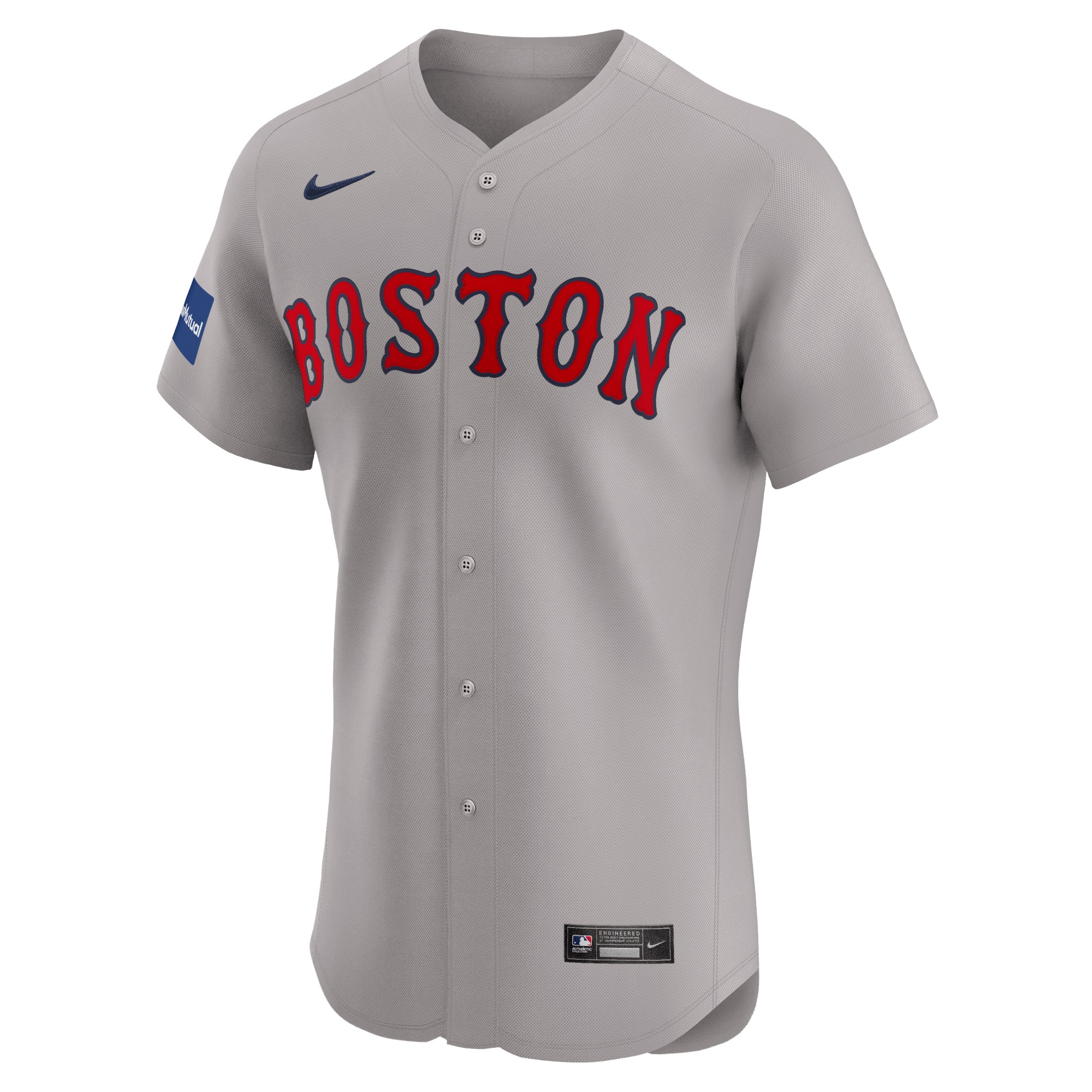 Alternative view of Boston Red Sox Road Elite Patch Baseball Jersey - No Color