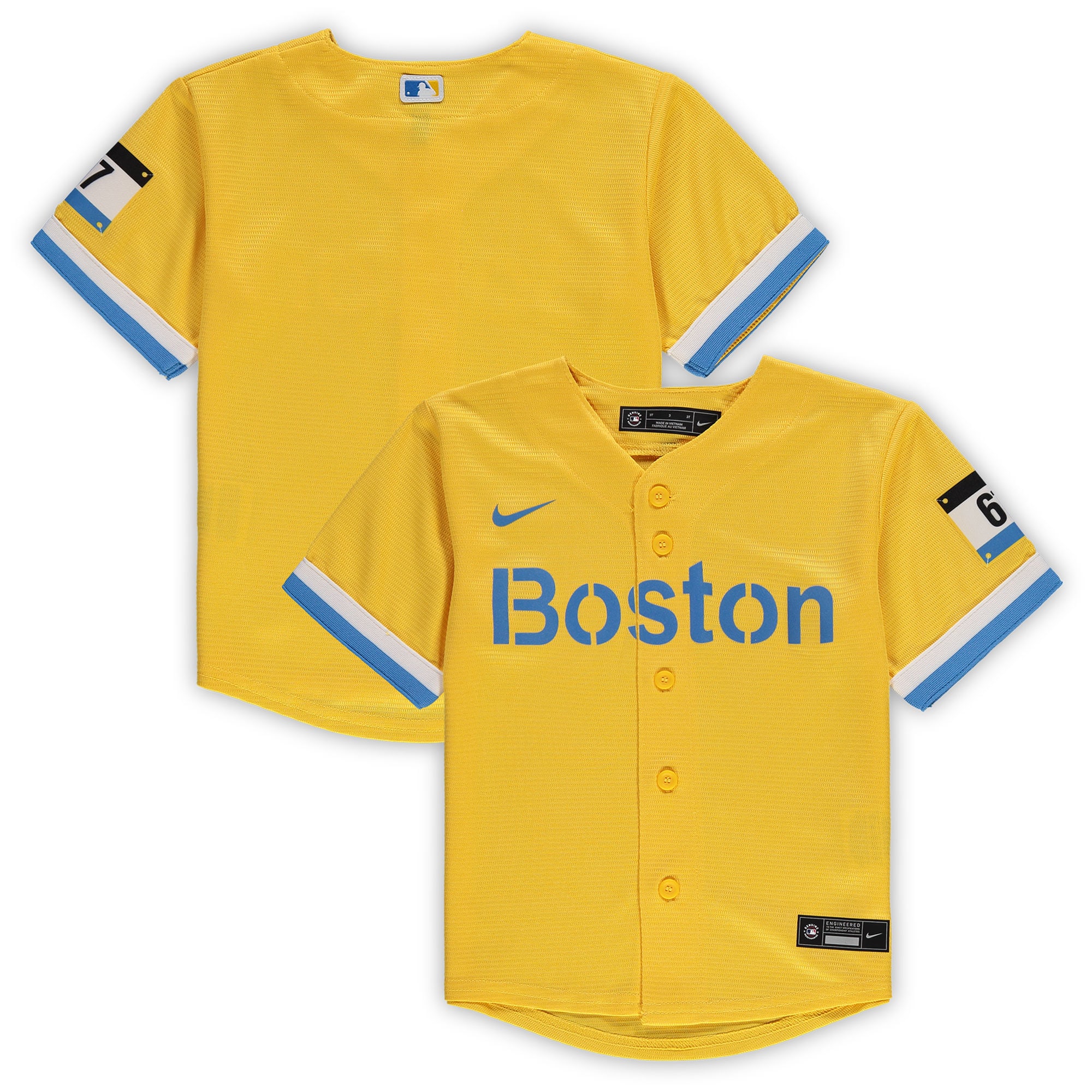 Boston Red Sox Toddler Mlb City Connect Replica Team Baseball Jersey - Gold