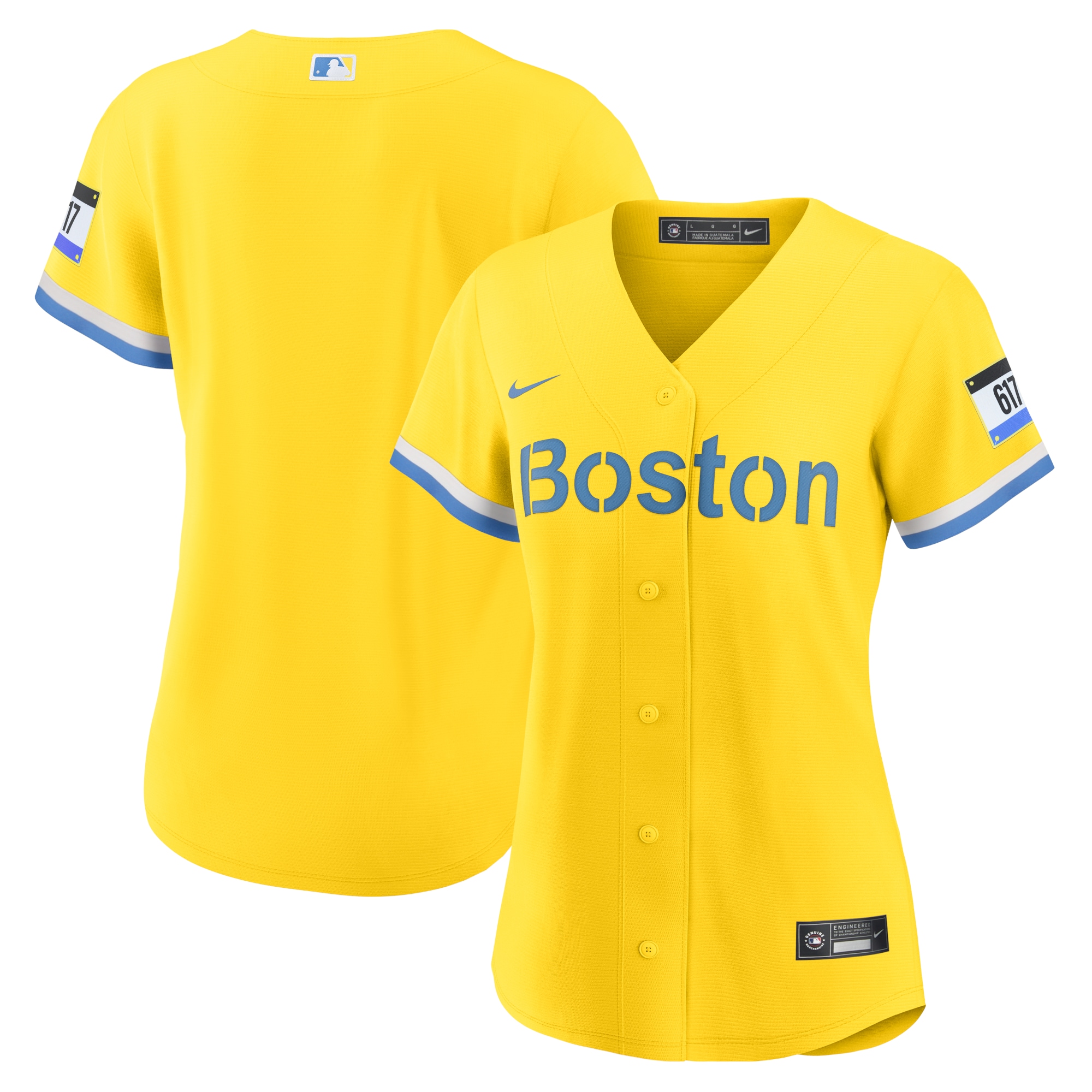 Boston Red Sox Women's 2021 City Connect Replica Jersey - Gold/light Blue